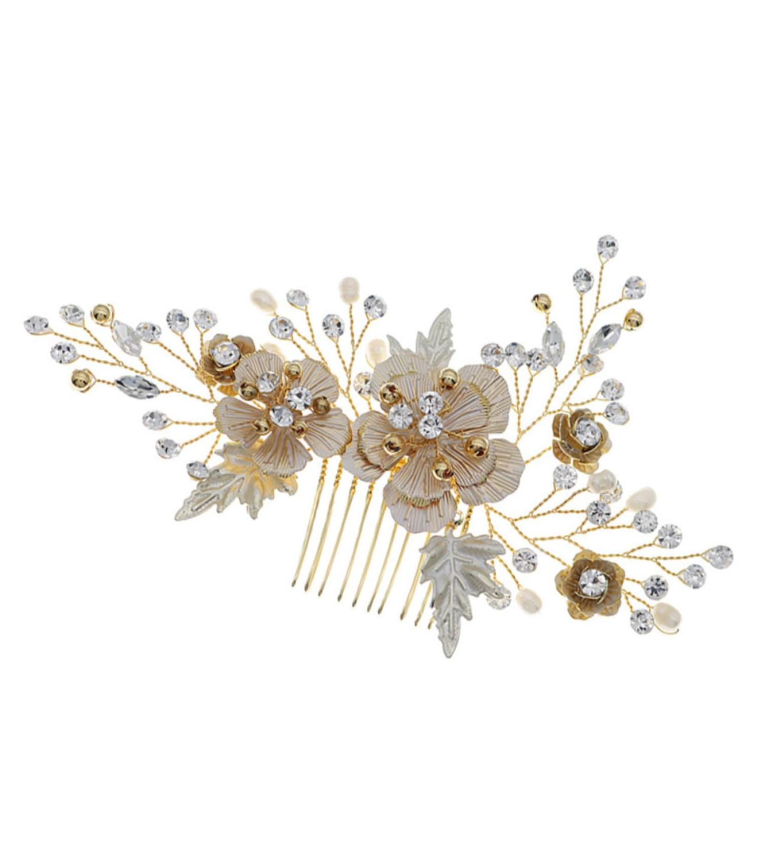 Mikinona 1pc Comb Rhinestone Headdress Headwear Decor Bridal Headdress Flower Shape Headdress Retro Rhinestone Headwear Rhinestone Flower Shape Headwear - Buy Online on GoSupps.com