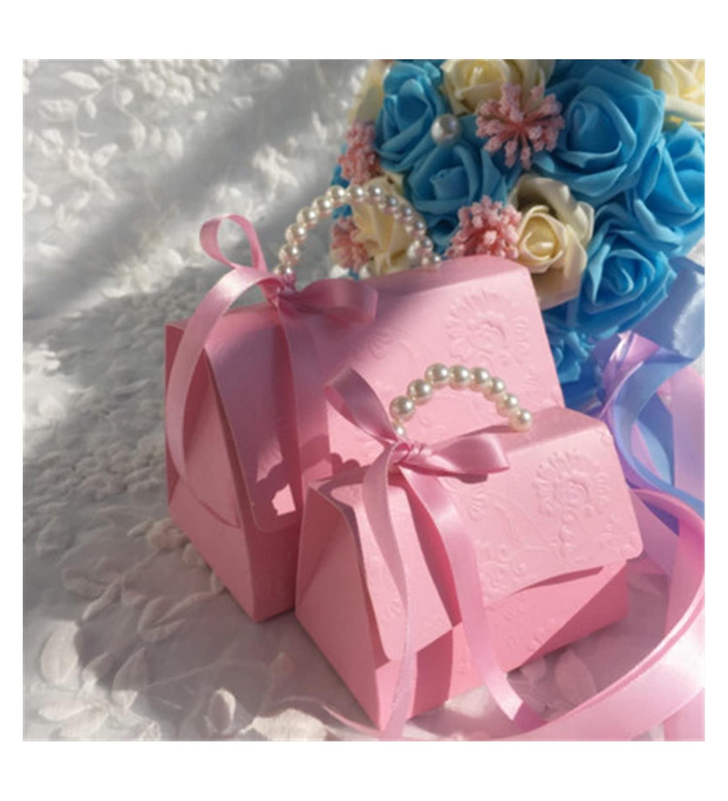 Candy Box Portable Party Wedding Candy Box Bag DIY Creative Candy Box Romantic Marriage (20 Pieces) (Color : Red Size : M) (Color : Pink Size : L) - Buy Online on GoSupps.com