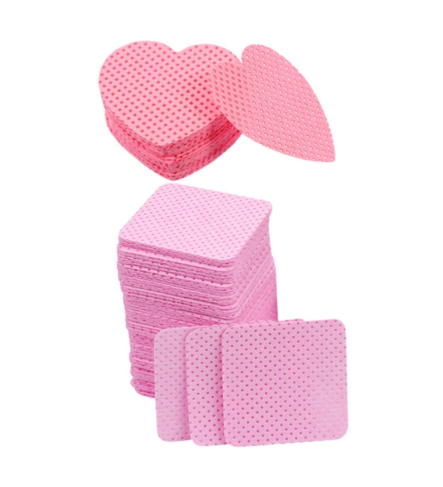 VILLFUL 400 Sheets Janitorial Supplies Clean Wipes Gel for Nails Nail Supplies Glue for Eyelashes Paint Stripper Gel Nail Gel Glue Wipes Lash Extensions Travel Size Heart-Shaped Cotton - Buy Online on GoSupps.com