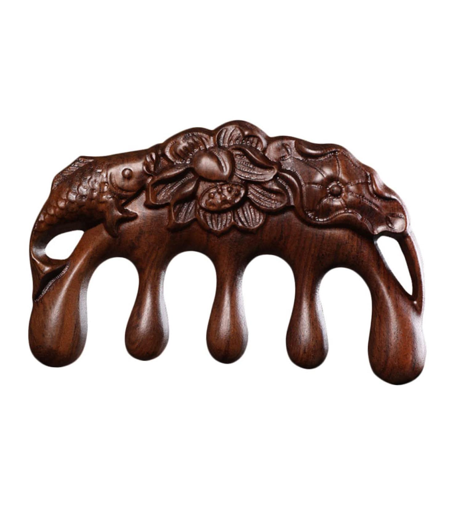 Minkissy Wooden Massage Comb | Meridian Head Kamm | Broad Tooth Hair Massager for Chinese Massage Tools - International Shipping Available - Buy Online on GoSupps.com