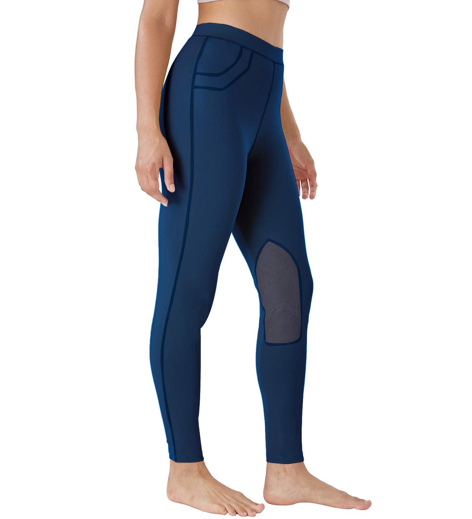 FitsT4 Kids Horse Riding Tights Performance Knee Patch Pull On Equestrian Schooling Riding Pants Teal X-Small - Buy Online on GoSupps.com