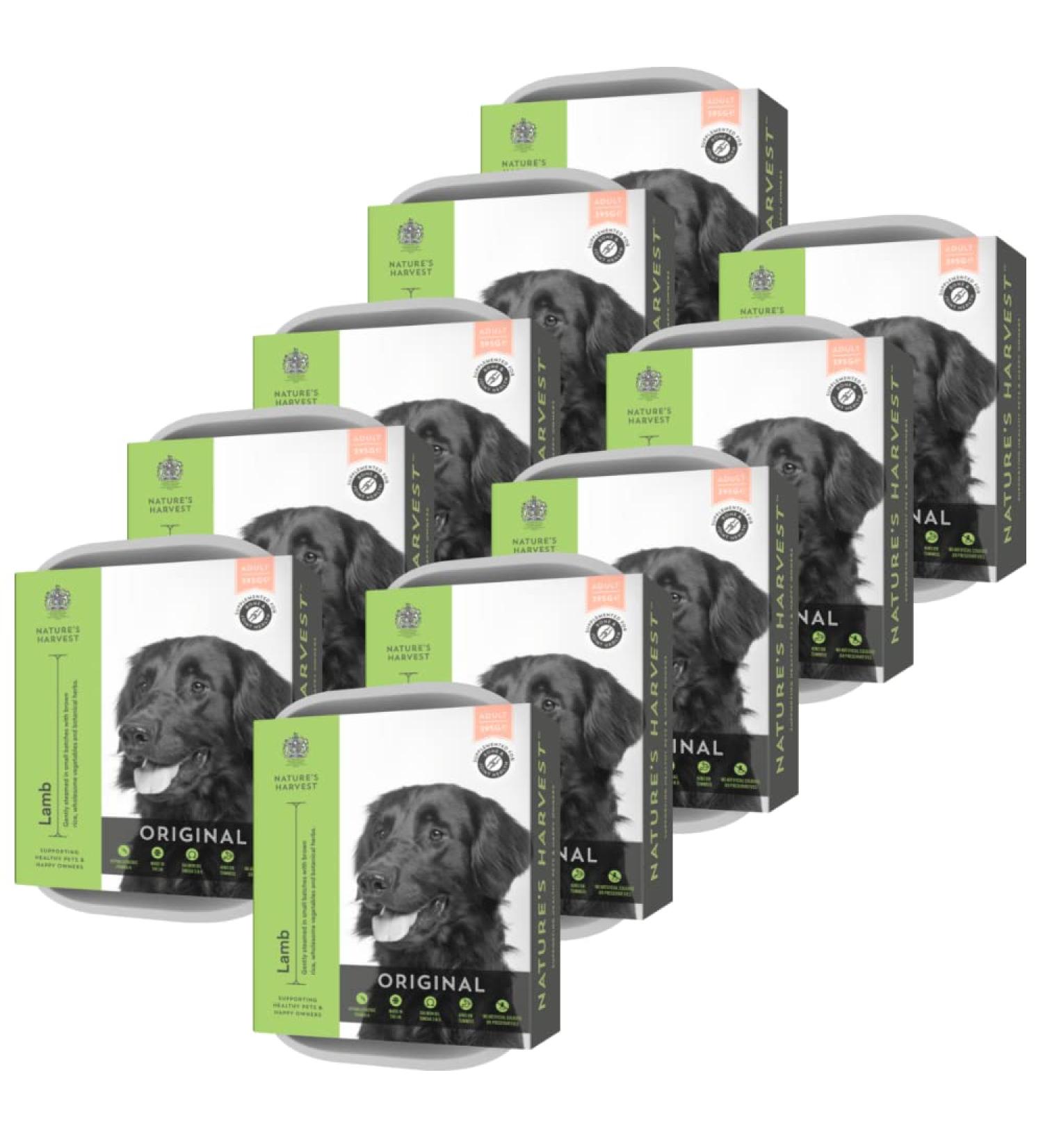 Nature's Harvest Natural Complete Wet Dog Food Lamb and Brown Rice for Fussy Eaters and Sensitive Stomachs - Multipack 10-Pack for Adult and Senior Dogs - Buy Online on GoSupps.com