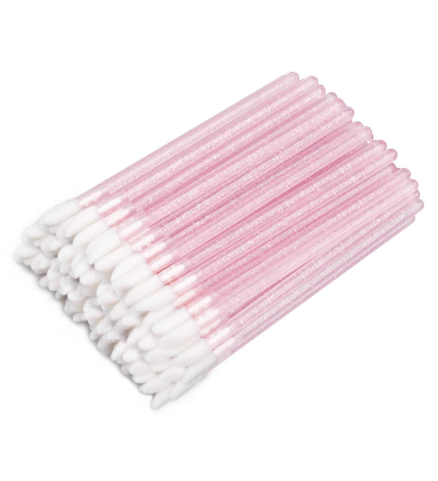 200PCS Pink Crystal Disposable Lip Brushes - Lipstick Applicator Beauty Tool Kits - Buy Online on GoSupps.com