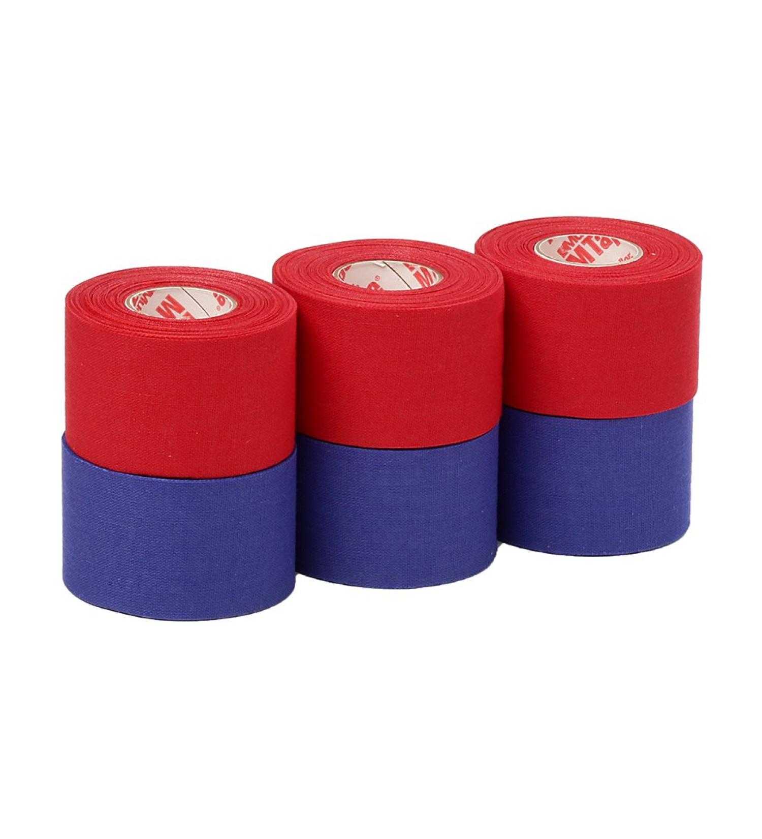 Mueller Athletic Tape Sports Tape Red and Blue 6 rolls