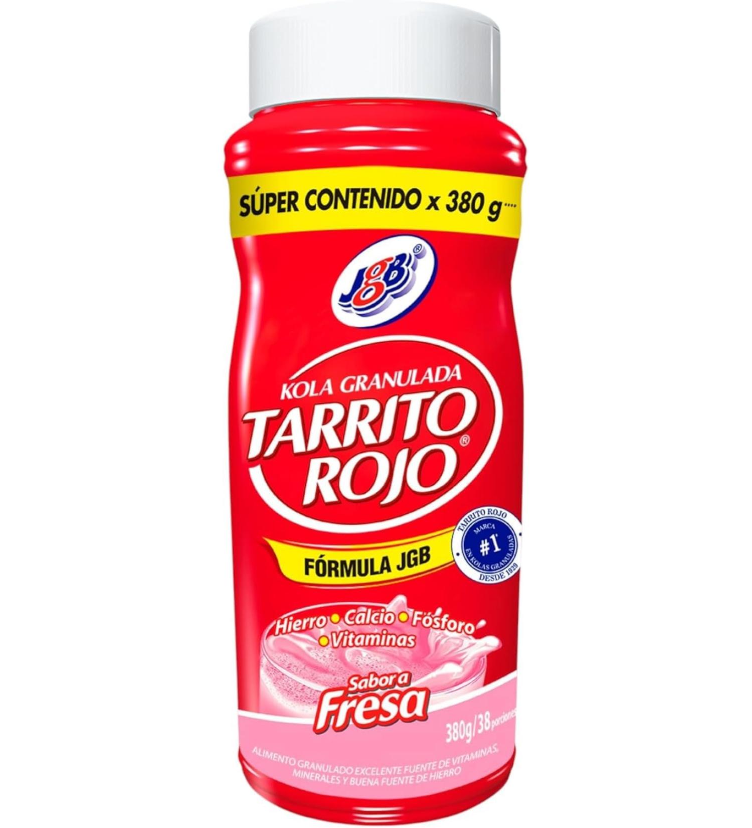 Kola Granulada Tarrito Rojo de Fresa Instant Strawberry Flavored Powdered Drink Mix 380g - Buy Online on GoSupps.com