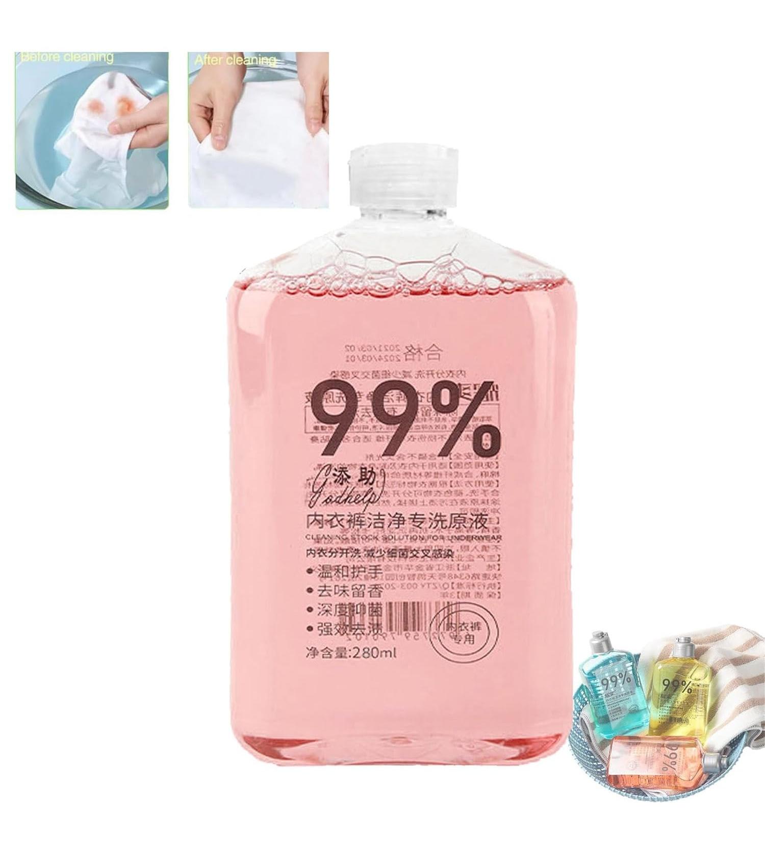 Underwear Laundry Detergent Liquid Underwear Detergent 99% Powerfully Plant Based Underwear Detergent Laundry Liquid Deep Removing Blood Stains (pink (rose scent)) - Buy Online on GoSupps.com