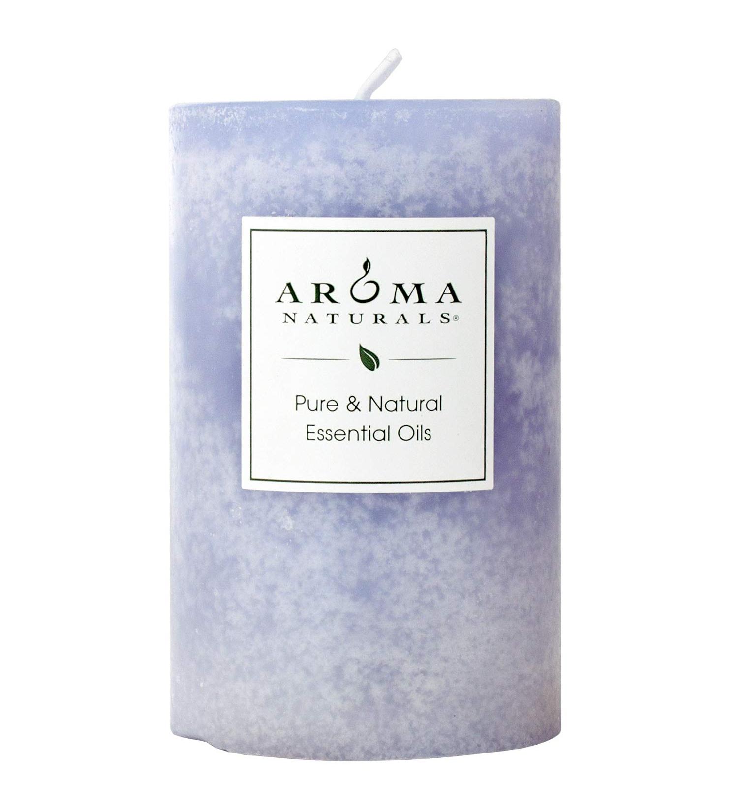 Aroma Naturals Lavender Essential Oil Tranquility Pillar Candle 2.5x4 Inch - 11 Ounce (Pack of 1) - Buy Online on GoSupps.com