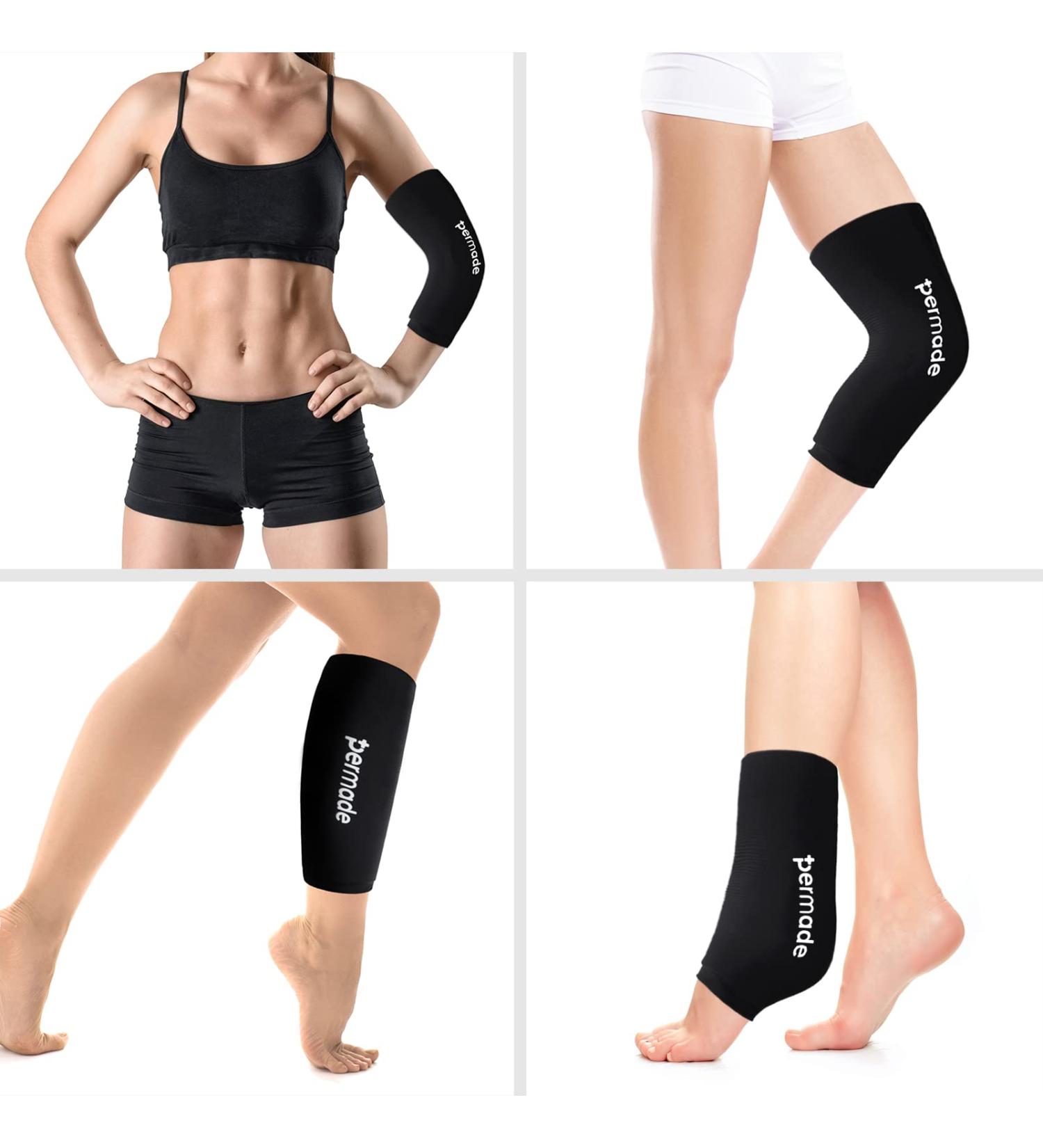 Permade Elbow Ice Sleeve for Arm & Knee - 360 Compression Cold Therapy for Tendonitis - Reusable Gel Cold Pack - Flexible and Adjustable (L for 12.6-16.5) - Buy Online on GoSupps.com