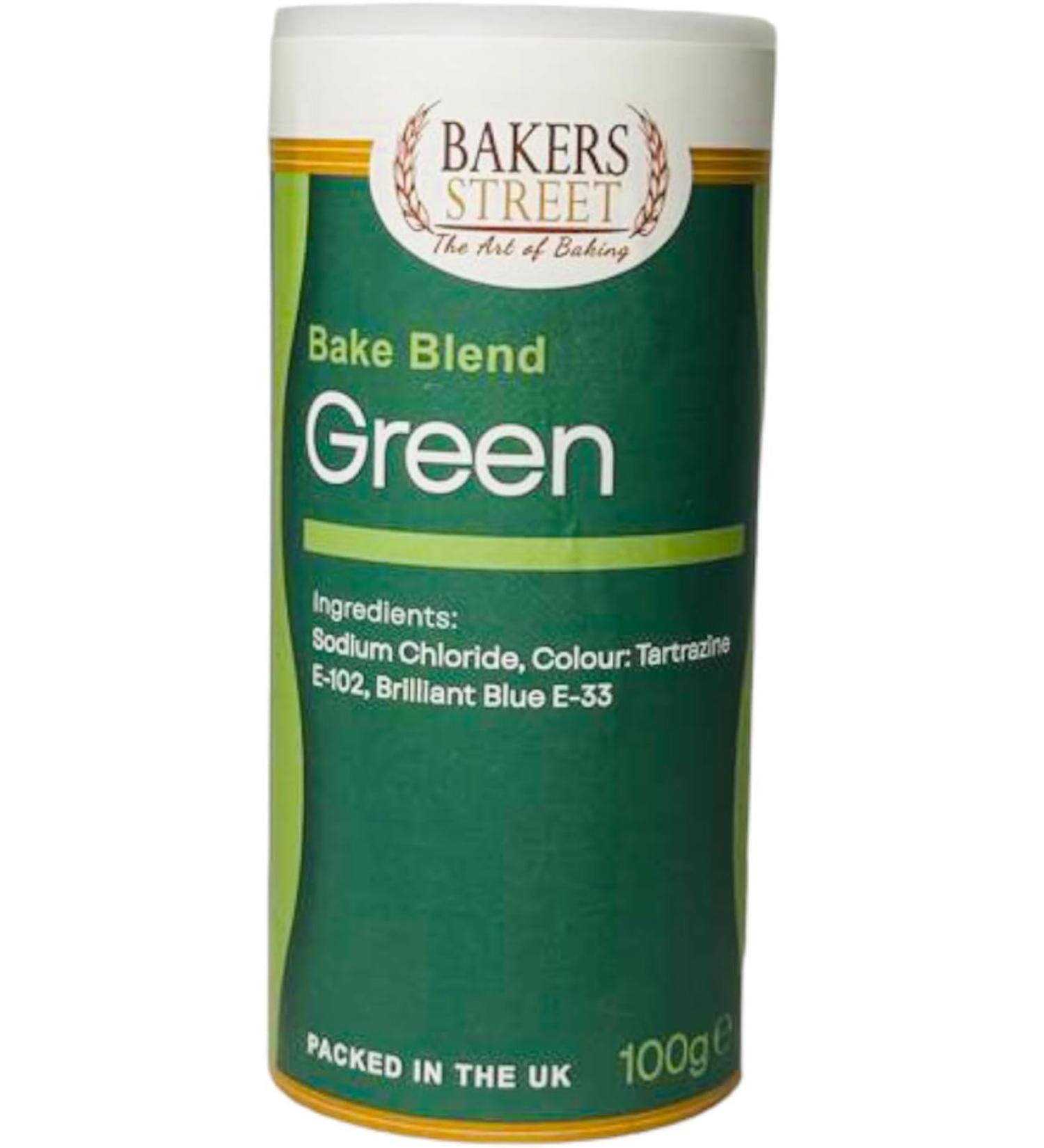 Bakers Street | Green Food Colour Powder (6 X 100g) | Use on Cake Surfaces Decorations or Colour Sugarpaste Fondant Icing Chocolate Buttercream Royal Icing Macarons and More - Buy Online on GoSupps.com