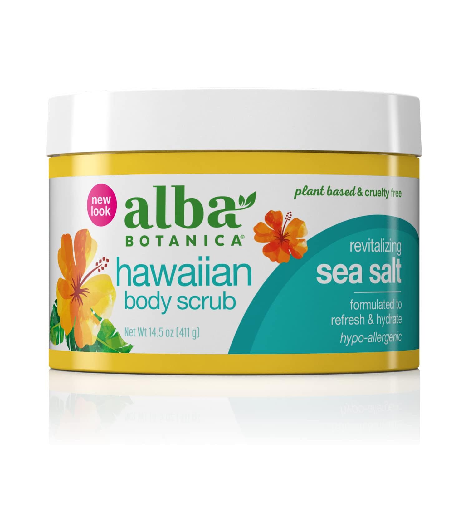 Alba Botanica Hawaiian Body Scrub  Revitalizing Sea Salt  14.5 Oz WHITE - Buy Online on GoSupps.com