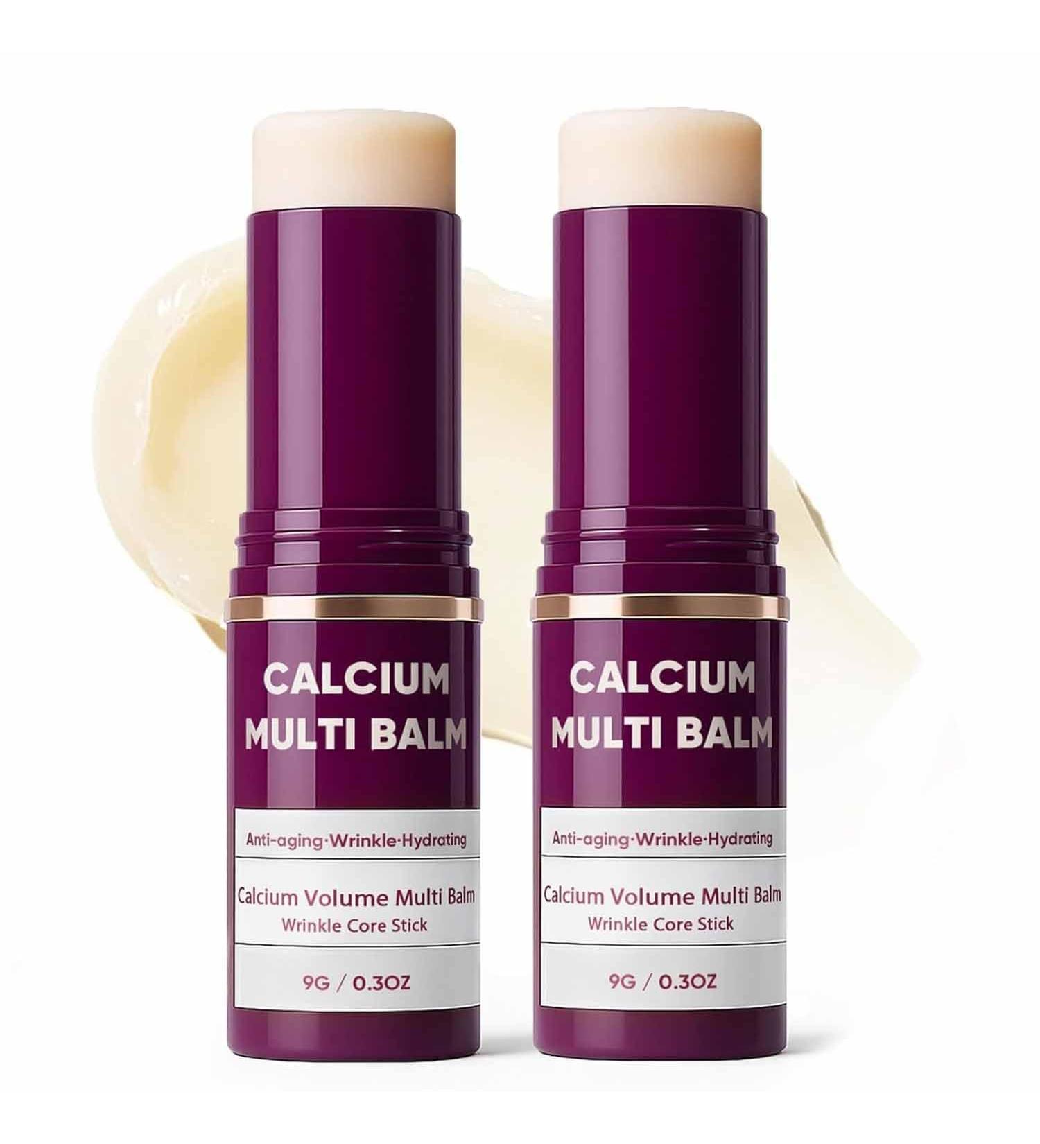 Calcium Multi Balm Calcium Volume Multi Balm Korean Collagen Hydrating Moisturing Stick Advanced Wrinkle Core Stick Ntensive Repair and Moisturizing Cream Suitable for Lip Eyes Neck Face (2) - Buy Online on GoSupps.com
