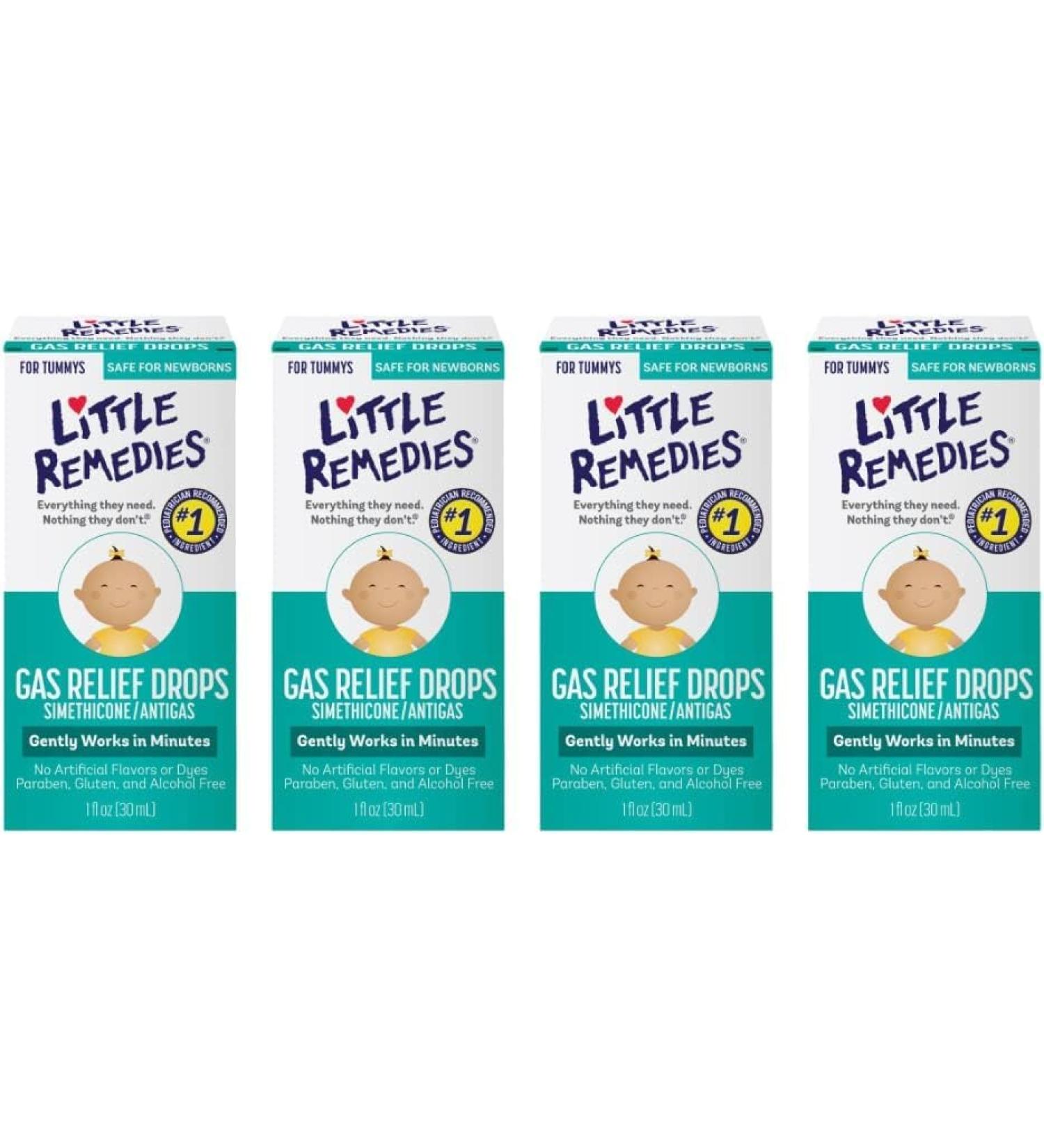 Little Remedies Gas Relief Drops Natural Berry Flavor Safe for Newborns 1.0 Fl Oz (Pack of 4) - Buy Online on GoSupps.com