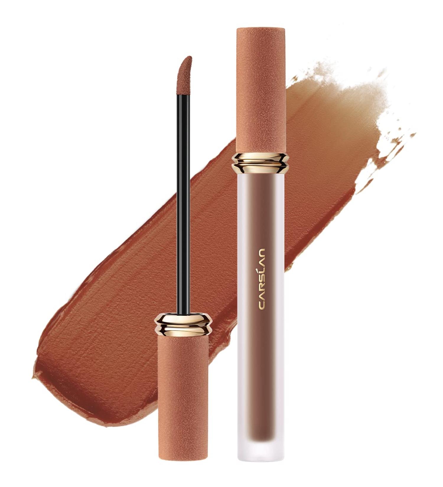CARSLAN Matte Liquid Lipstick - Longwear Highly Pigmented Lipcolor AM23 Caramel Brown - Buy Online on GoSupps.com