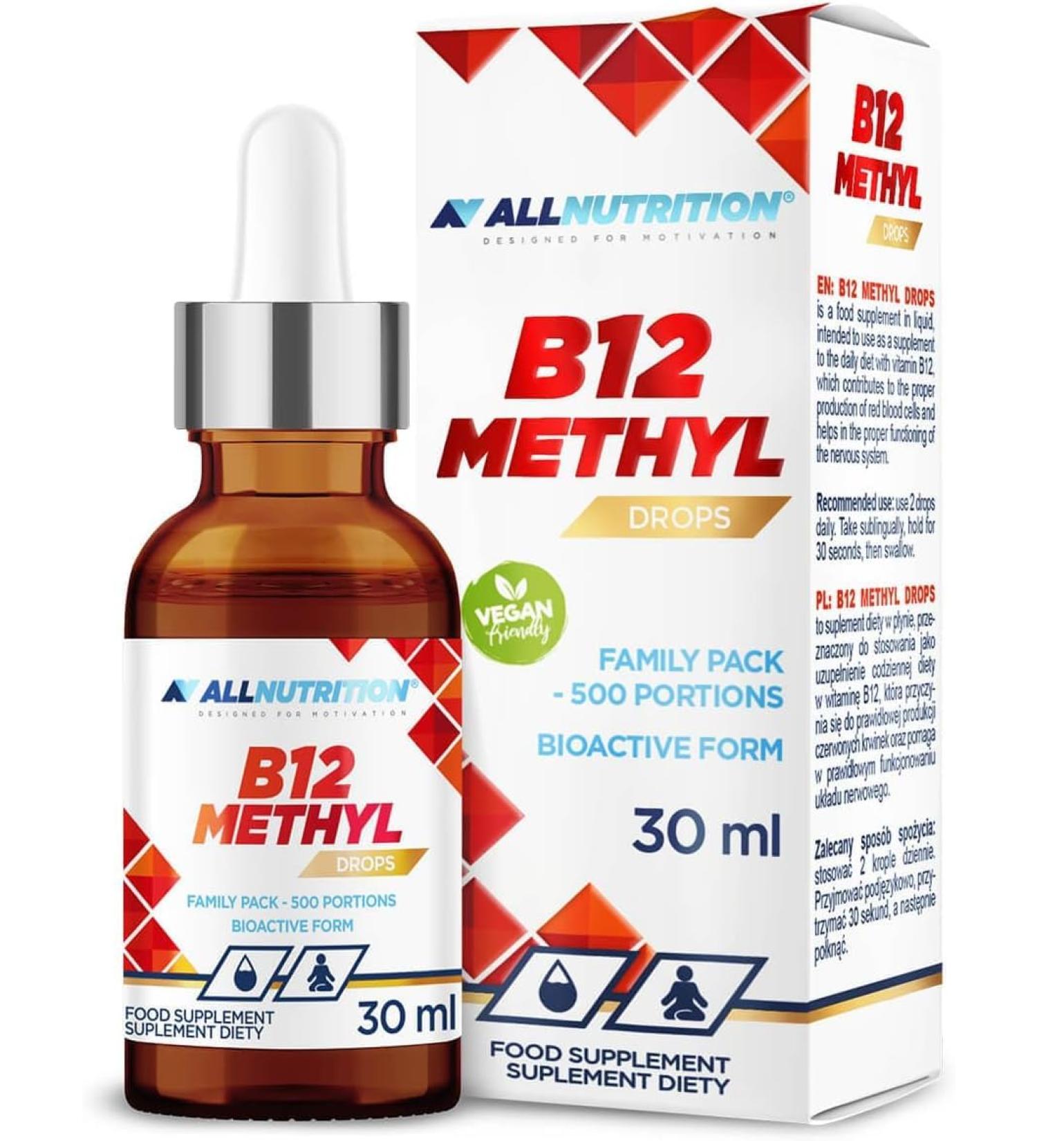 Allnutrition B12 Methyl Drops 30ml - Buy Online on GoSupps.com