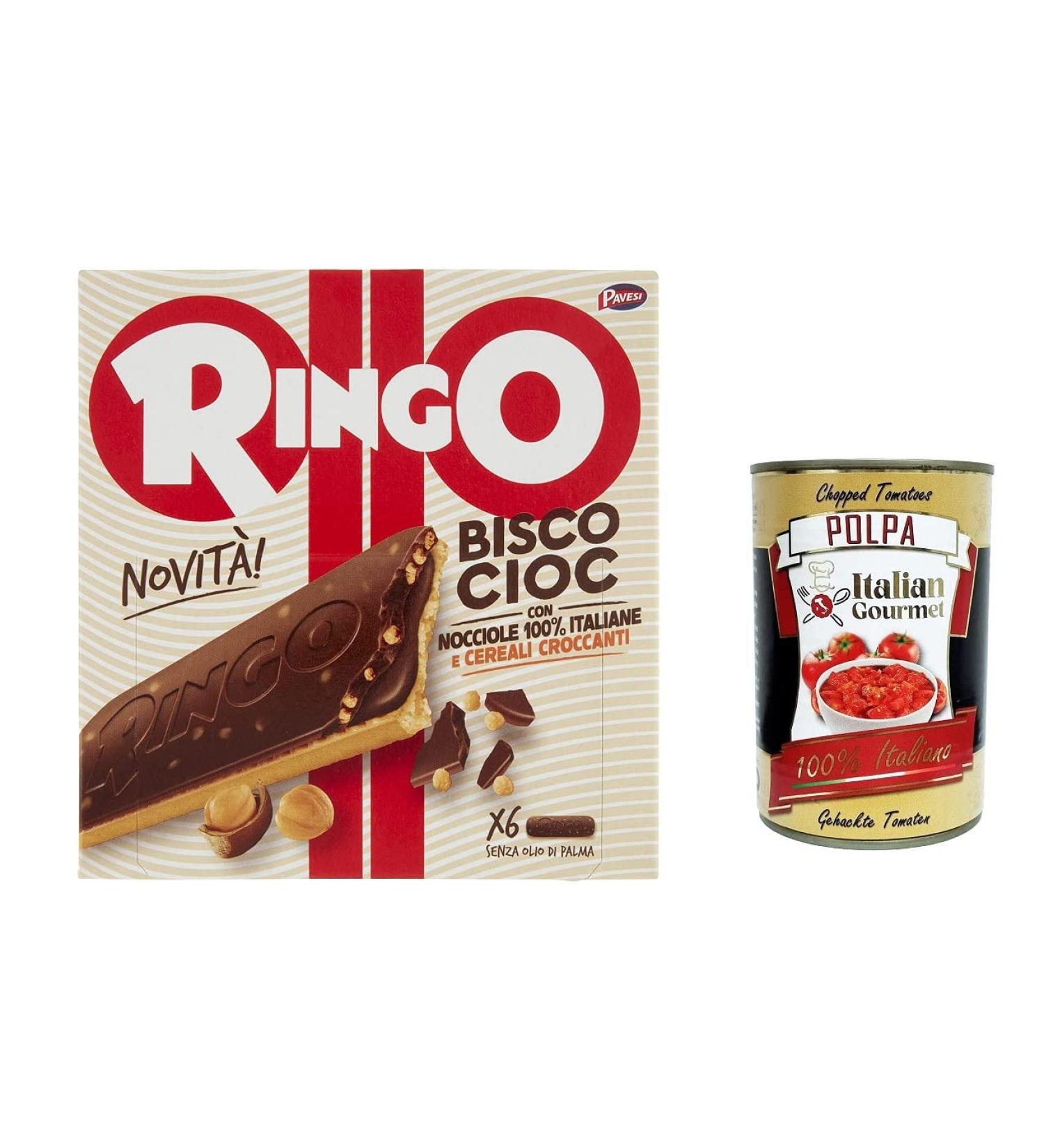  Italian Gourmet E.R. Pavesi Ringo Bisco Cioc Nocciole 162 g 162 g Cream Stuffed Cookies 100% Italian Hazelnuts and Gourmet Italian Pulp 400 g - Buy Online on GoSupps.com