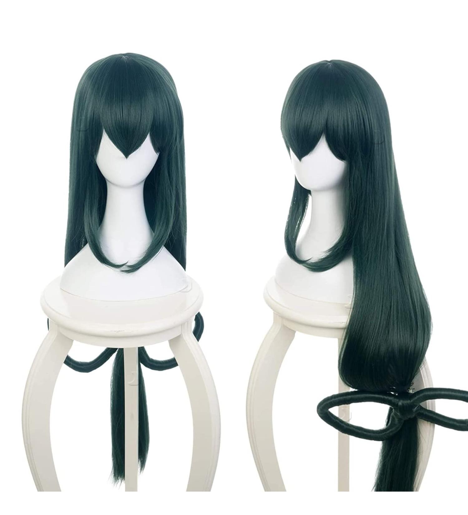 Shop Lwiuentx MHA Cosplay Asui Tsuyu Long Green Wig | Free Wig Cap Included | International Shipping Available - Buy Online on GoSupps.com