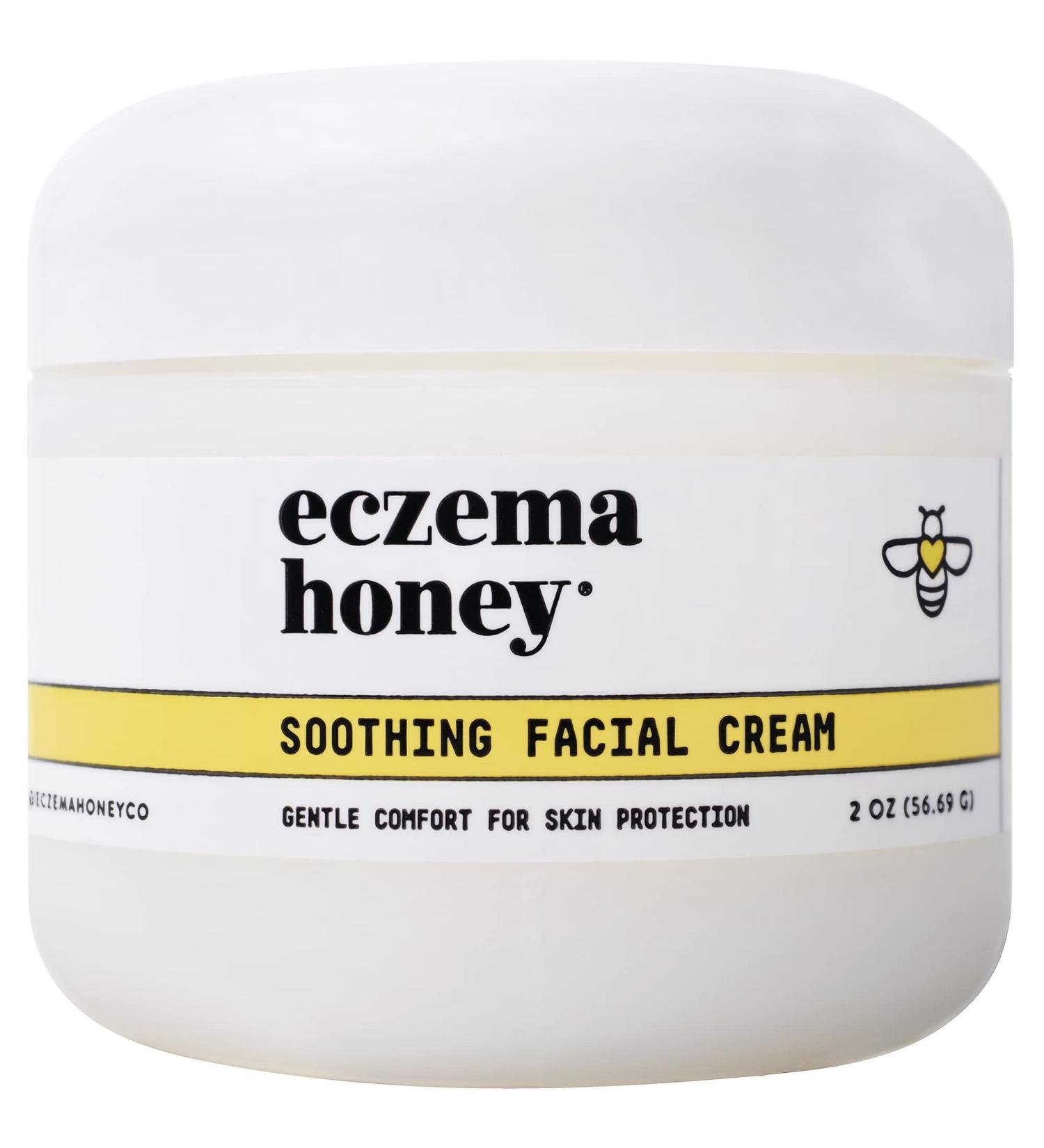 Eczema Honey Soothing Facial Cream for Sensitive Skin - Hydrating, Nourishing, and Protecting with Colloidal Oatmeal - Cruelty Free (2oz) - Buy Online on GoSupps.com