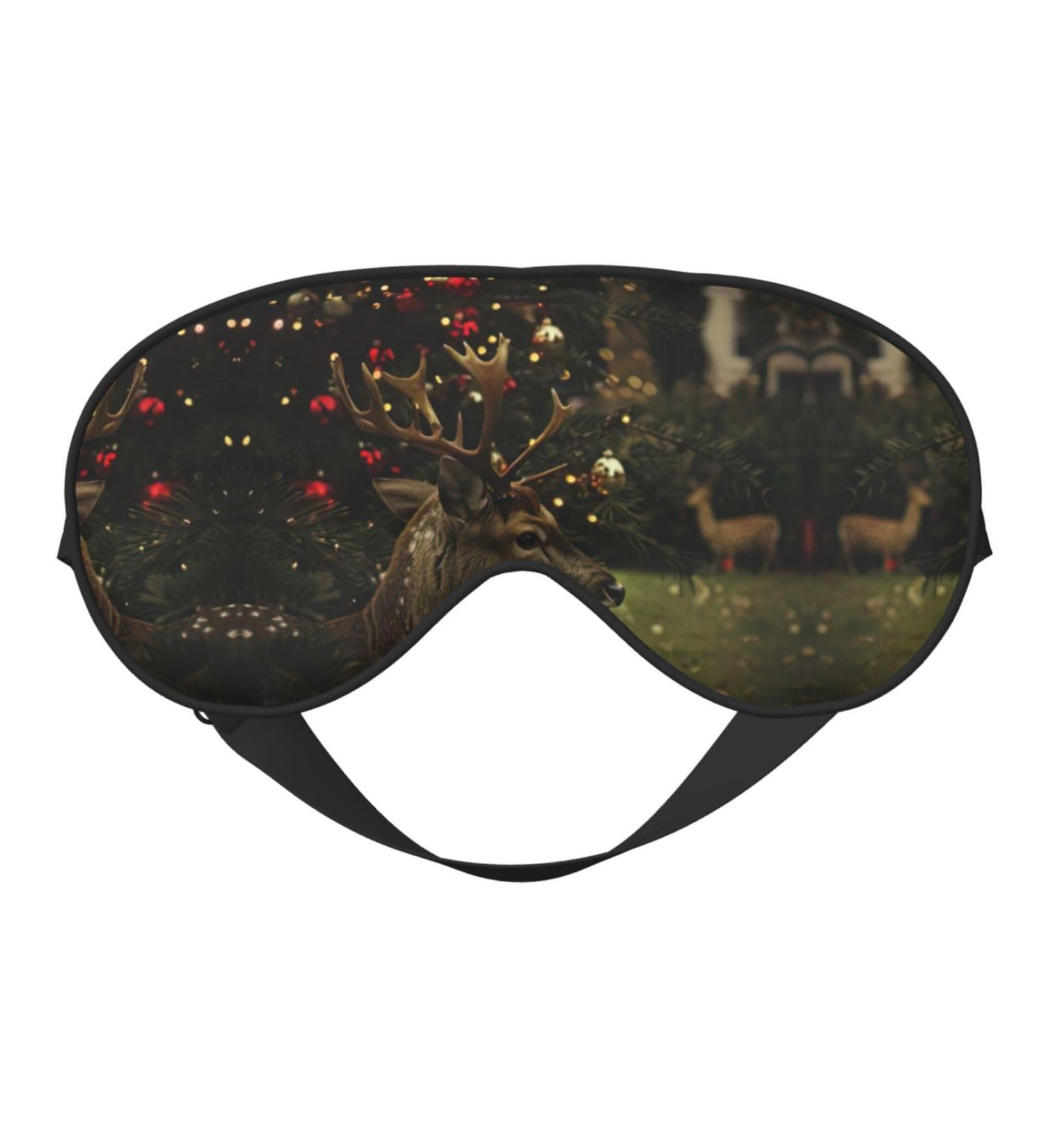 SSIMOO Xmas Sleep Mask - Adjustable Breathable Eye Mask for Comfortable Sleep | Fashionable Black Design - Shop Internationally - Buy Online on GoSupps.com