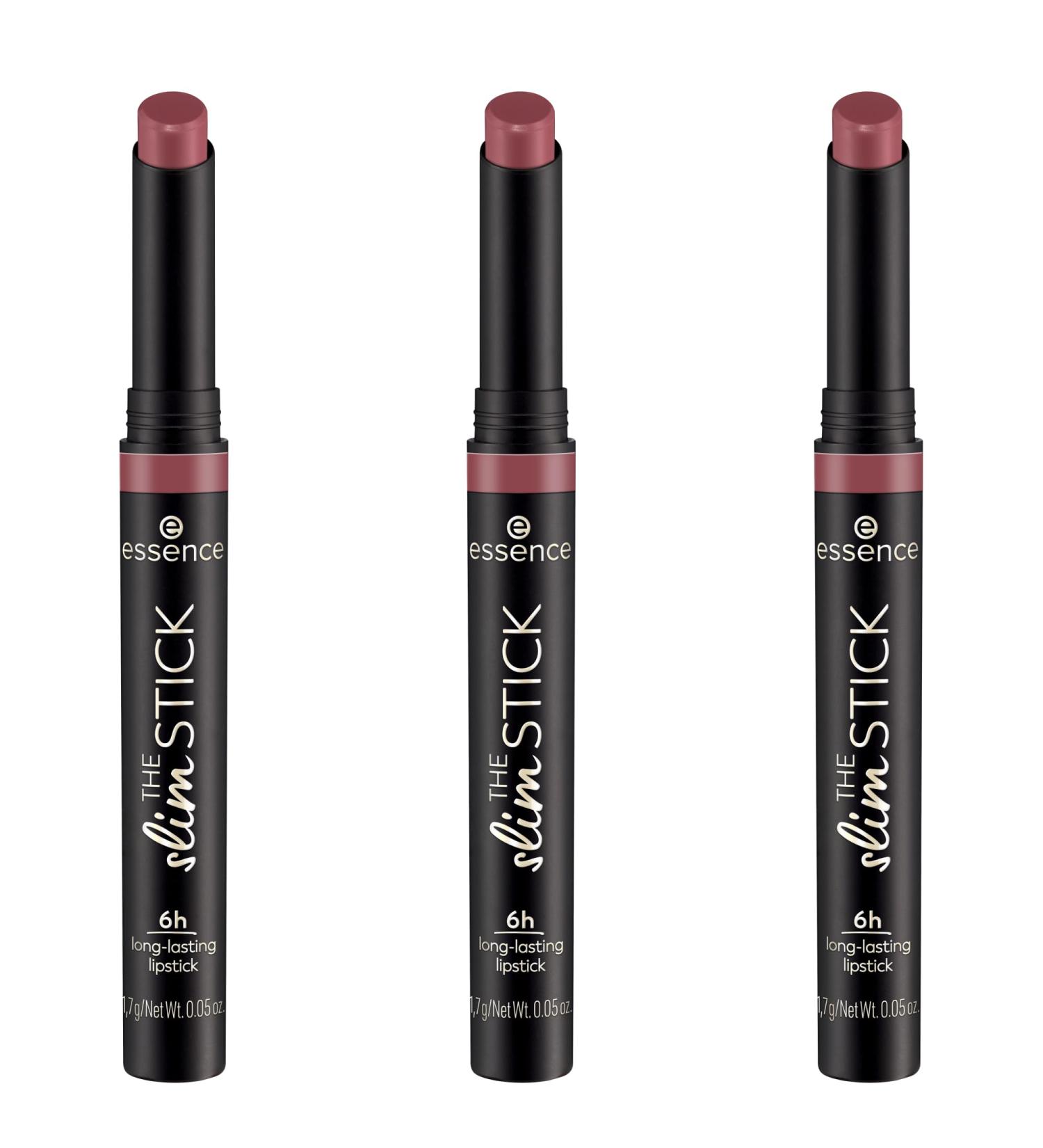 Buy Essence Slim Stick Lipstick No. 105 Violet - Long-Lasting Nourishing Vegan Matt Finish - 3 Pack (3x1.7g) - Color-Intensive Paraben-Free - Buy Online on GoSupps.com