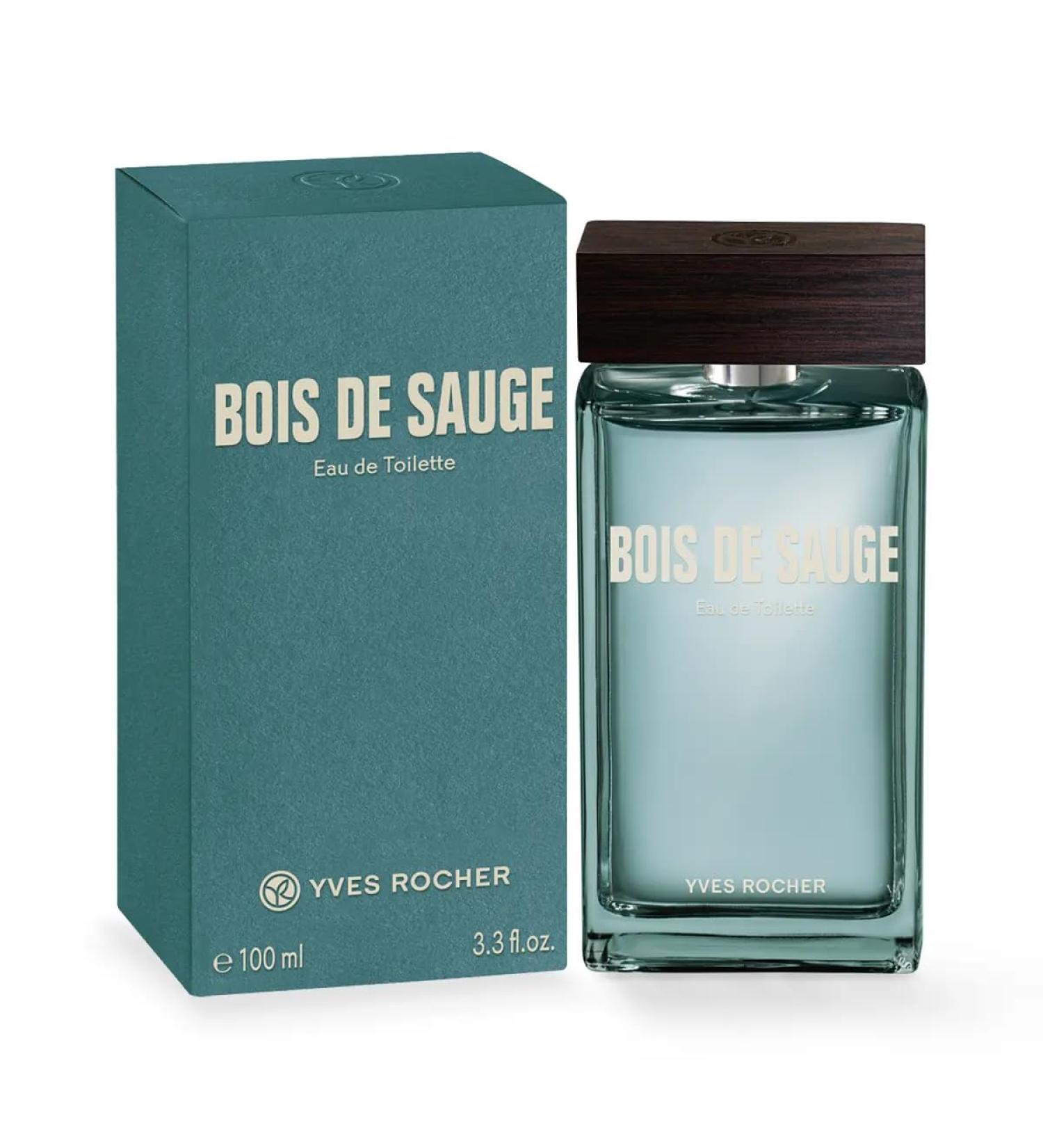 Yves Rocher Bois de Sauge Eau de Toilette for Men Long Lasting Fragrance 100 ml./3.3 fl.oz.
