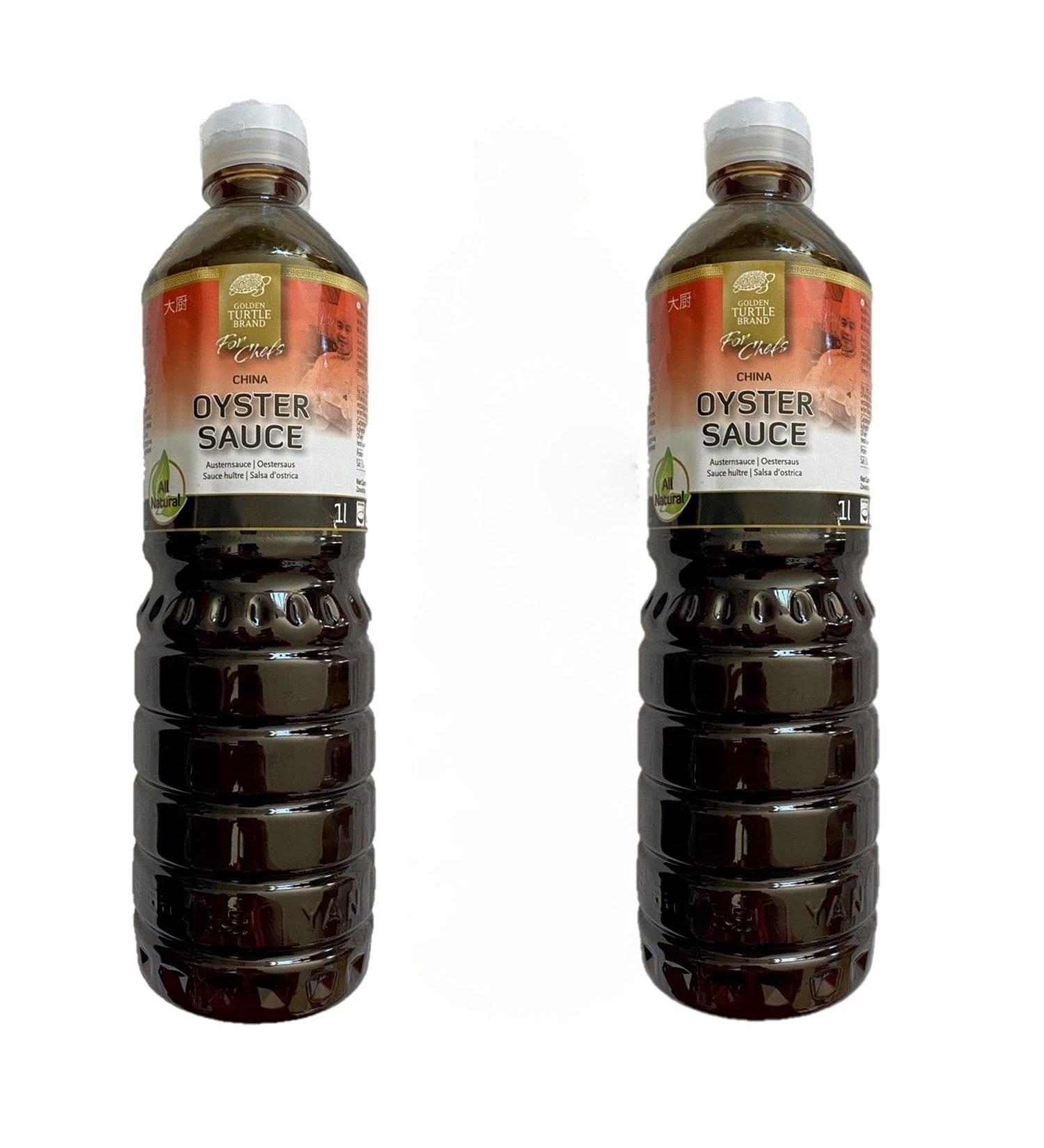 GoldenTurtle Pack of 2 Oyster Sauce - 1L bottle