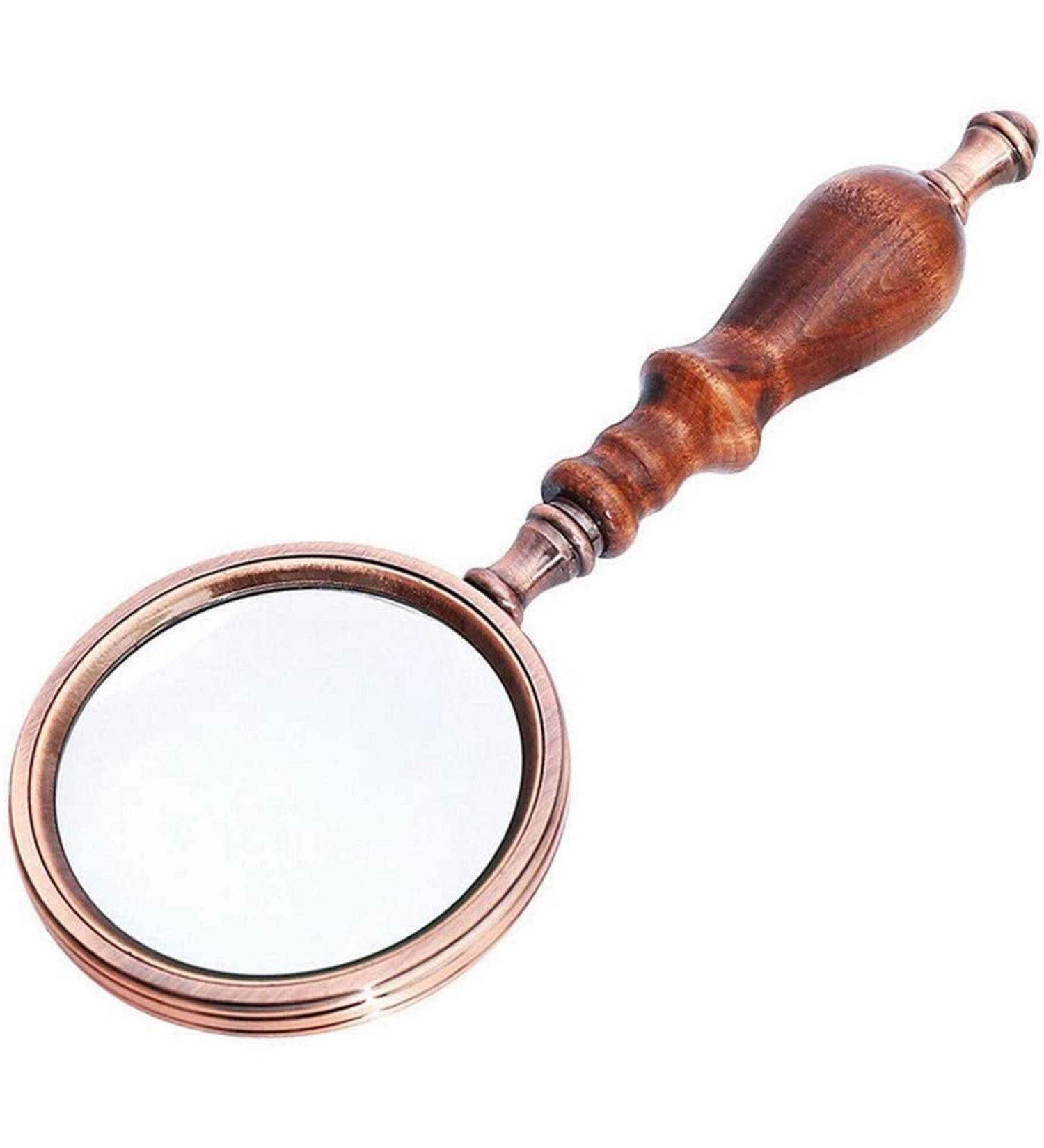 Round 10X 88mm Glass Lens Magenifier Loupe for Reading Books Newspaper Maps Check Coin Insect Rock Map Vintage Wooden Handle Better Life - Buy Online on GoSupps.com