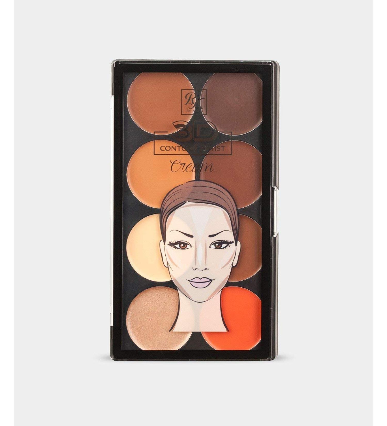 Ruby Kisses 3D Contour Artist Cream Palette - Light Medium | Enhance Your Features with Precision - Buy Online on GoSupps.com