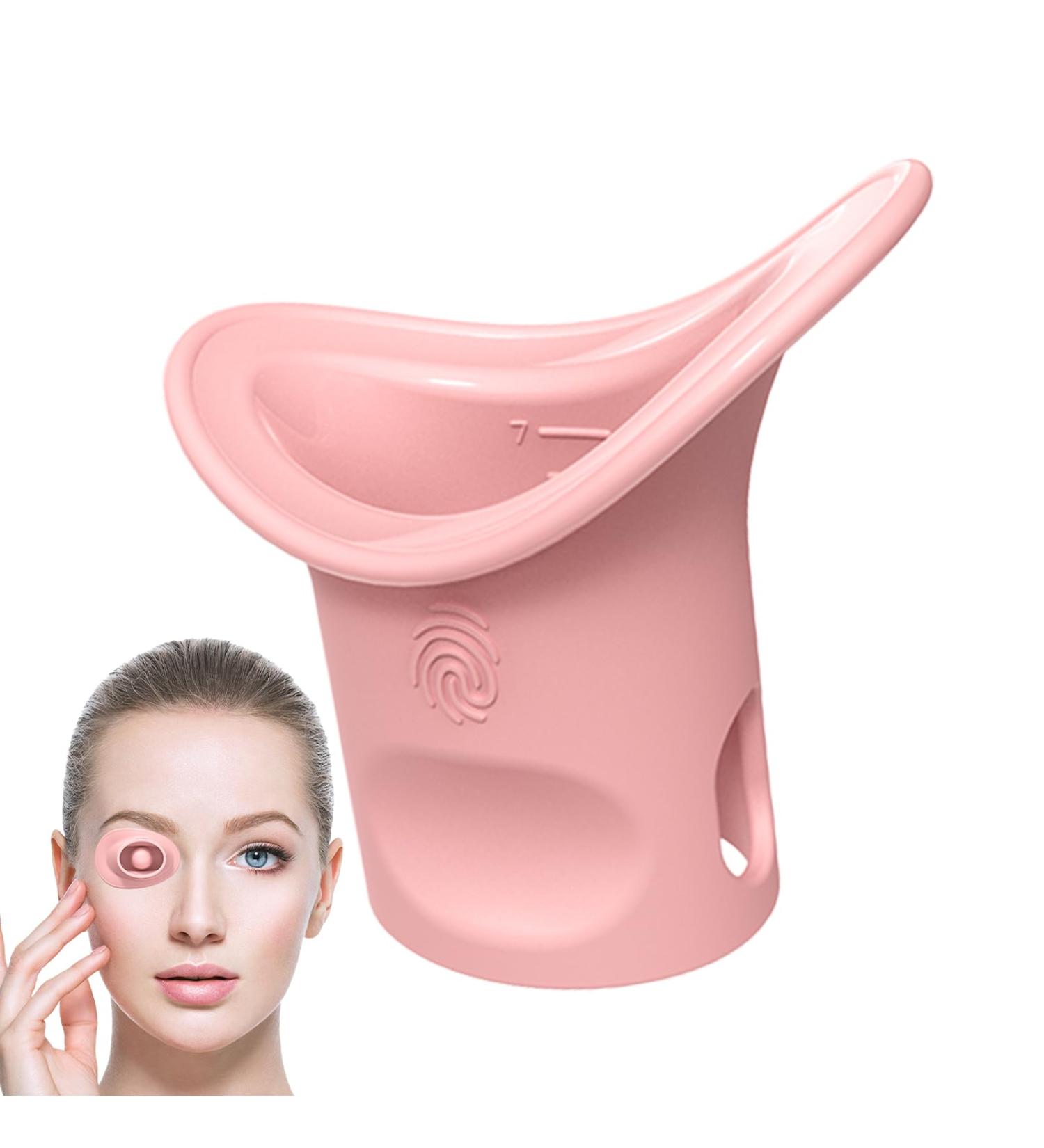 Buy Silicone Eye Flushing Cup - Soft Eye Washer for Gentle Cleaning | Ideal for Men & Women | Pink Eye Rinse with Scale - Buy Online on GoSupps.com