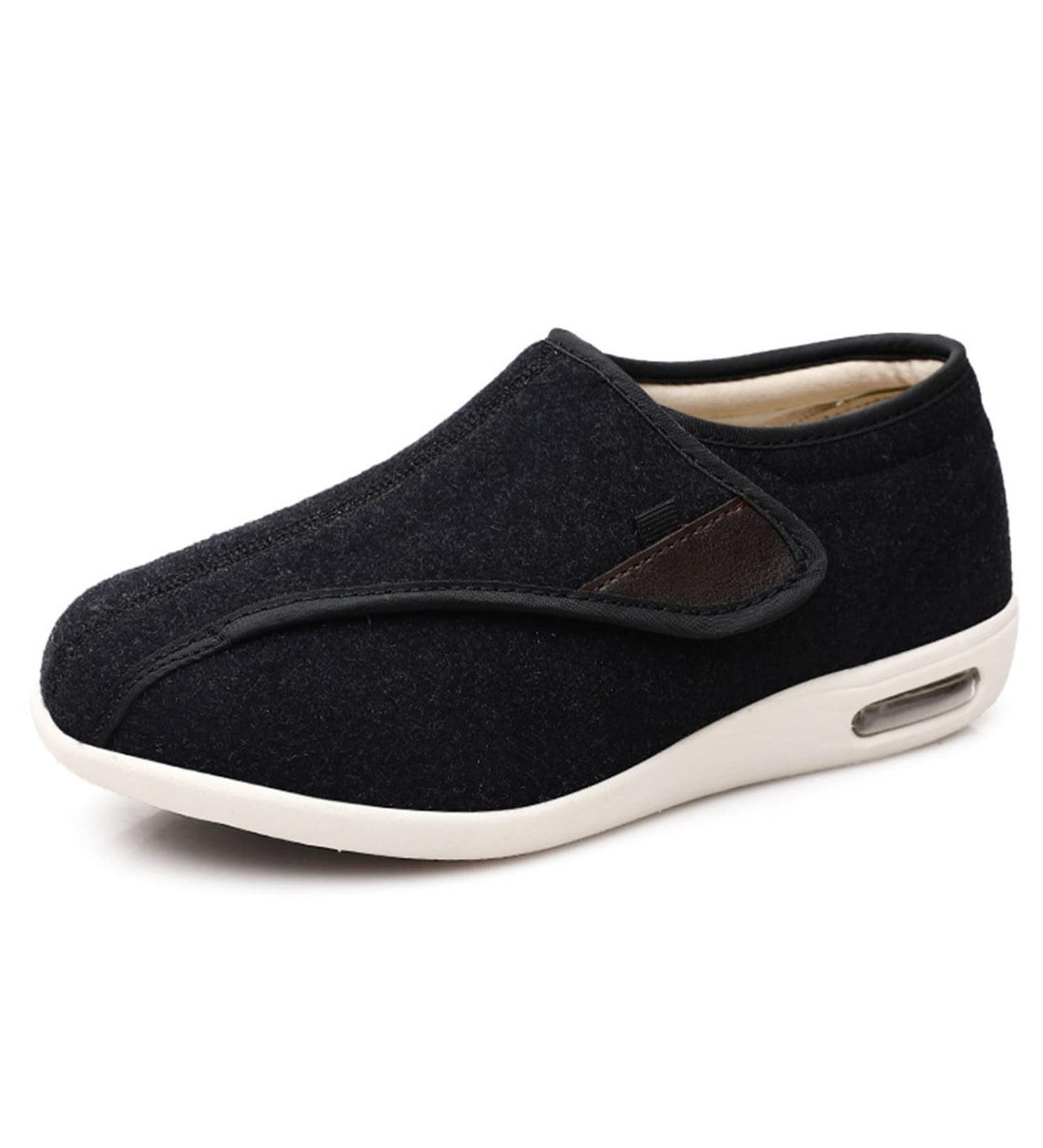 Diabetic Shoes for Women & Men - Wide Width Comfortable Slippers - Orthopedic Air Cushion Walking Shoes - Size 9.5 Black - Buy Online on GoSupps.com