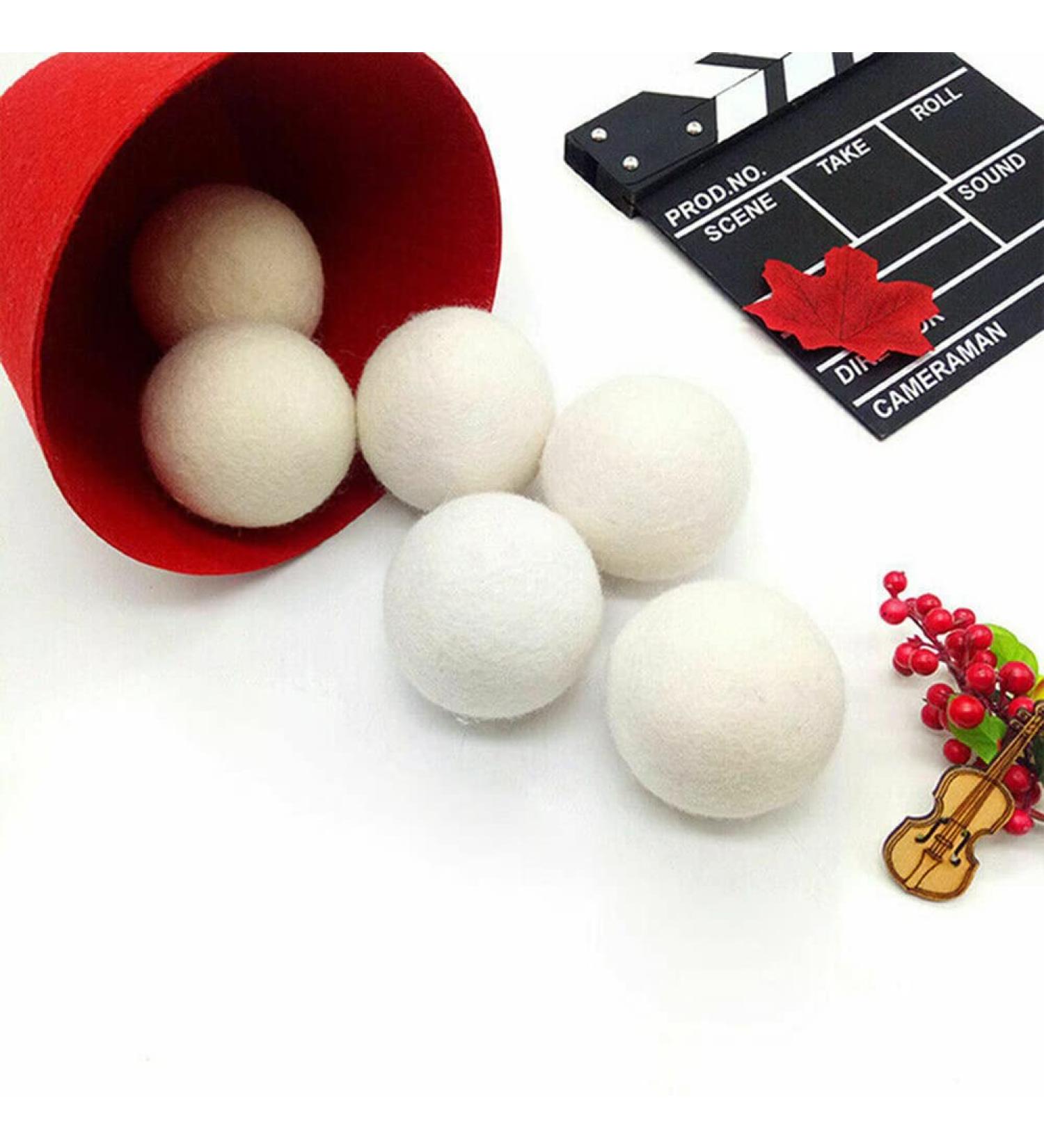 SPORTARC Wool Dryer Balls 6pcs Reusable Organic Fabric Softener Alternative Reduce Wrinkles & static cling Shorten Drying Time - Buy Online on GoSupps.com