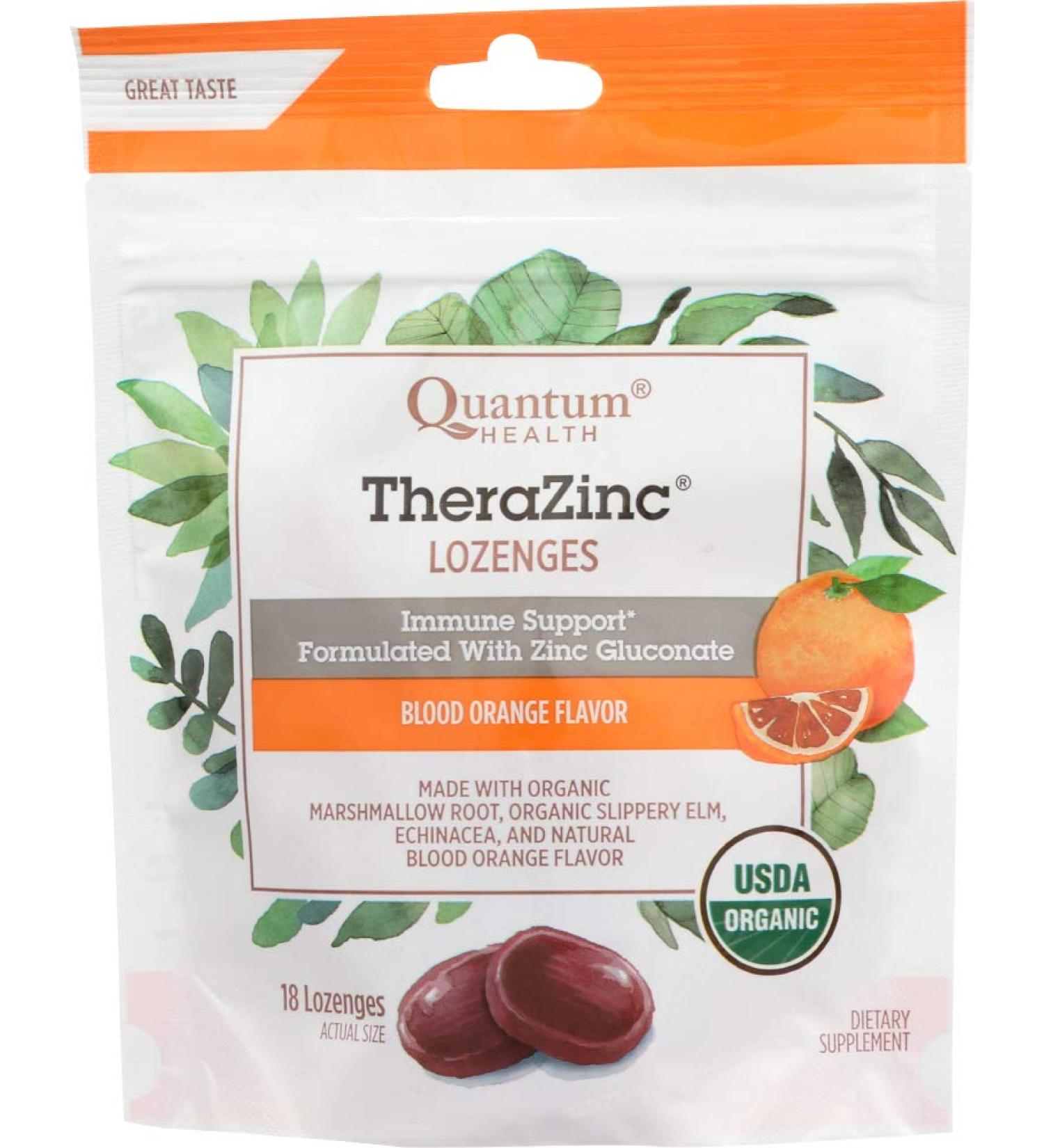 (NOT A CASE) Lozenges TheraZinc Orange Organic 18 ea - Buy Online on GoSupps.com