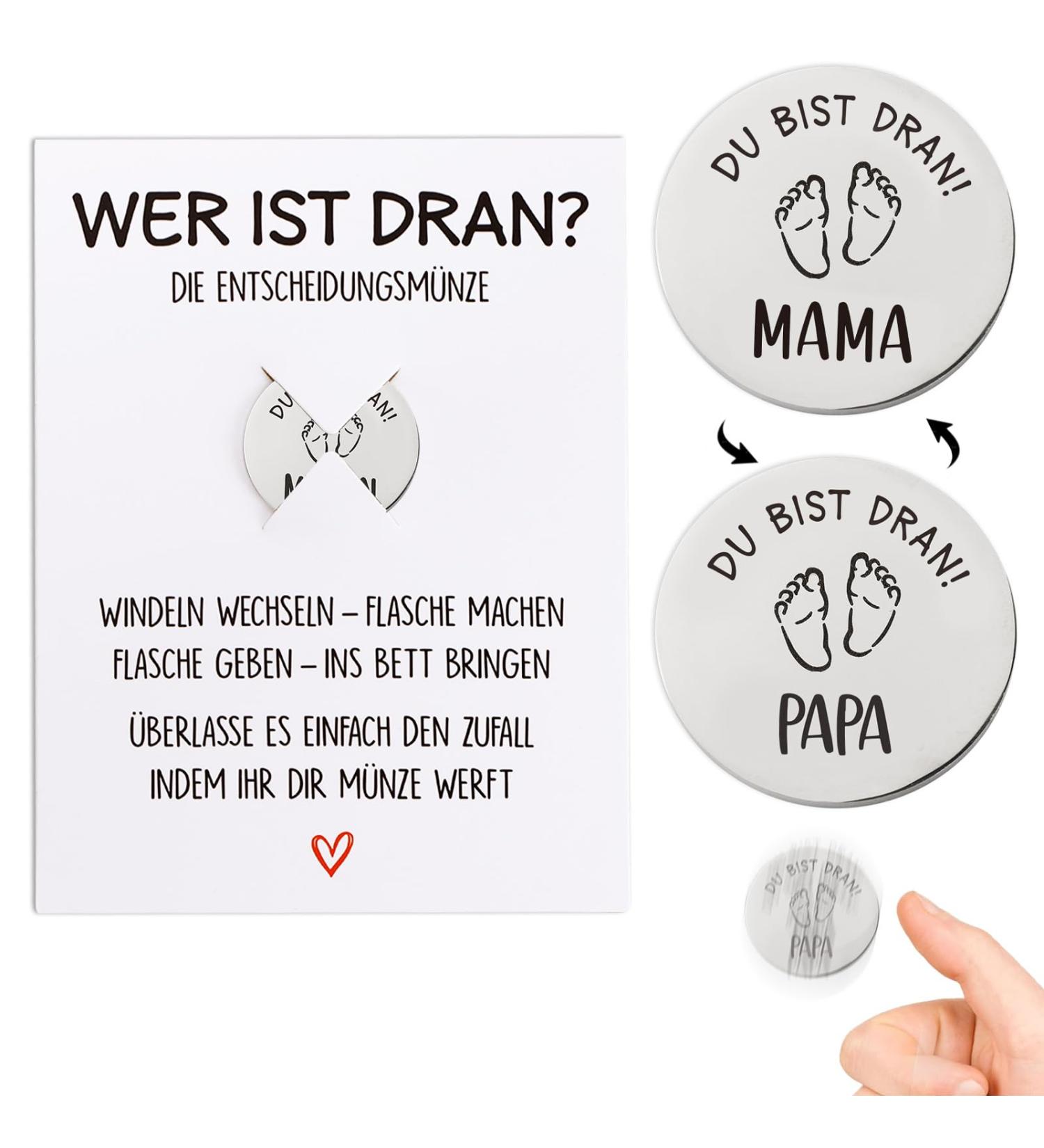 Pregnancy Gift Decision Coin | Unique Baby Birth Gift for Expectant Mothers & Fathers | Perfect for New Dad Mom & Baptism Gifts - Buy Online on GoSupps.com