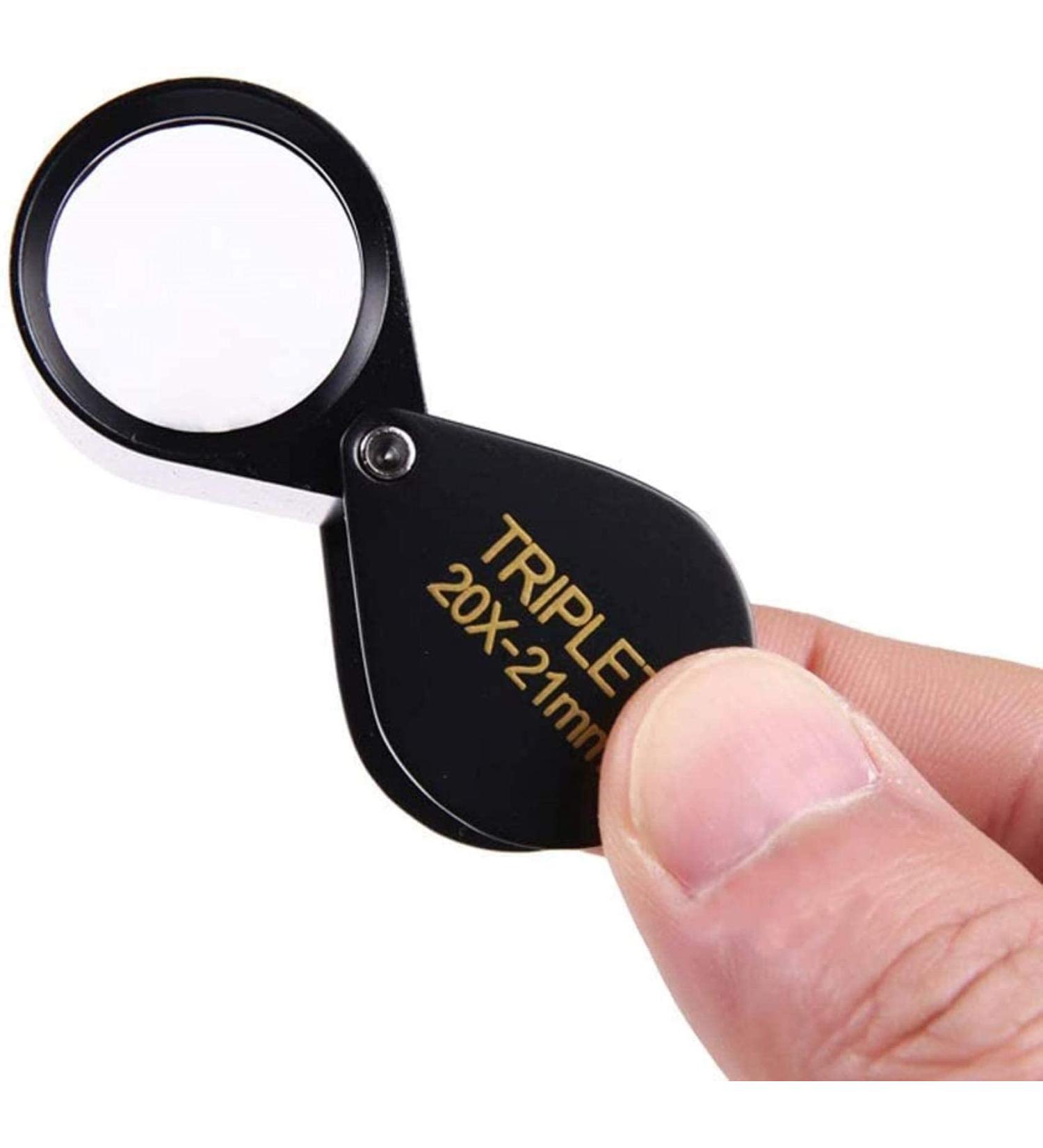 High Magnifying Glass 20X All-Metal -Reading Magnifier for Reading Crafts Repair Magnifier Silver Lofty Ambition - Buy Online on GoSupps.com