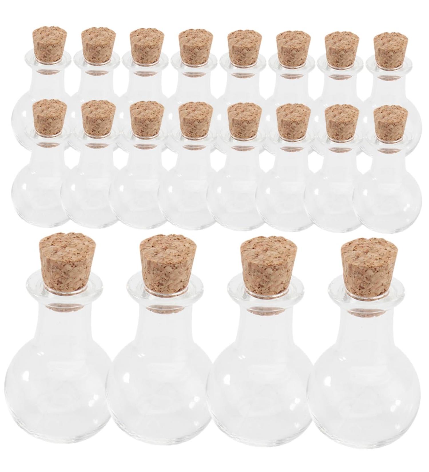 Zerodeko 20Pcs drifting bottle medicine storage bottle wish bottle Wishing bottle glass jar empty glass bottle display bottle storage rack specimen collection bottle - Buy Online on GoSupps.com