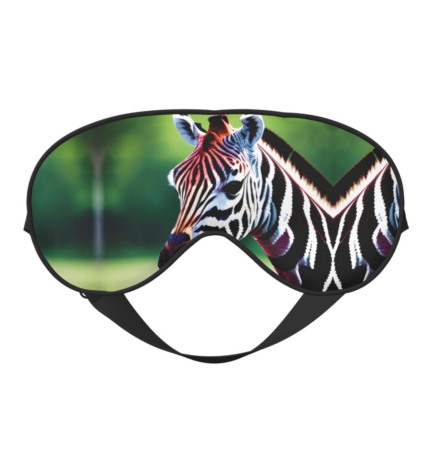 SSIMOO Zebra & Giraffe Print Eye Mask - Double-Sided Soft Light Blocking for Better Sleep - International Shipping Available - Buy Online on GoSupps.com