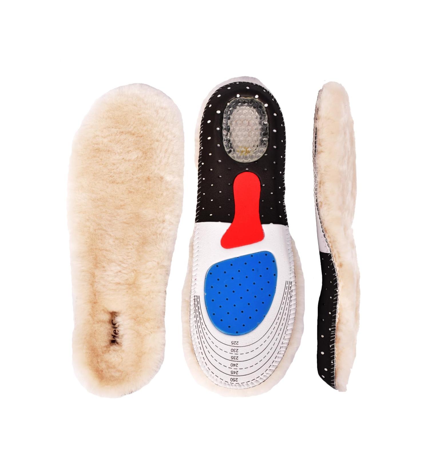 Sheepskin Insoles for Height Increase | Unisex Warm & Durable Shoe Inserts | Cozy Thick Wool Fleece for Leather Shoes Boots & Slippers - Buy Online on GoSupps.com