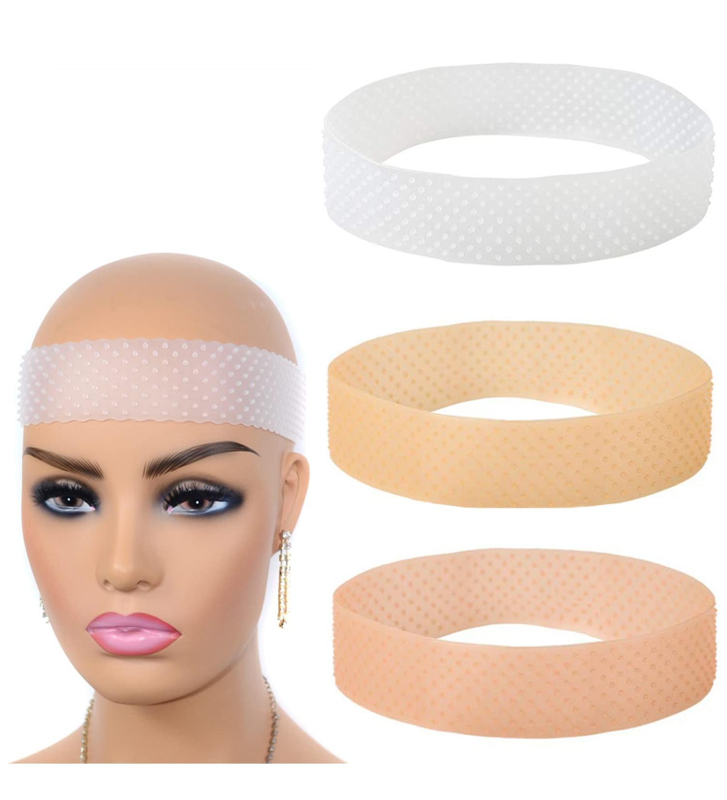 3-Piece Wig Handle Set | Silicone Weld-Resistant Headband for Wigs & Hair Extensions (White Dark Brown Light Brown) - Buy Online on GoSupps.com