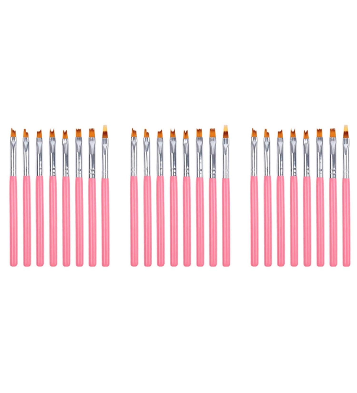 24-Piece Colour Paint Pen Set Pink Petal Pen Nail Brush Short Nail Brush - Buy Online on GoSupps.com