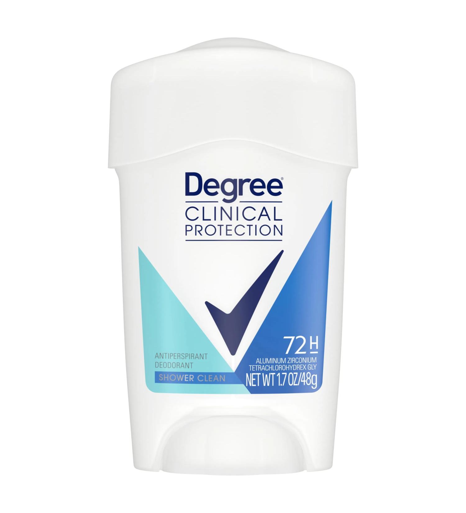 Degree Clinical Women S Size 1.7z Degree Clinical Protection Shower Clean Anti-Perspirant & Deodorant For Wom