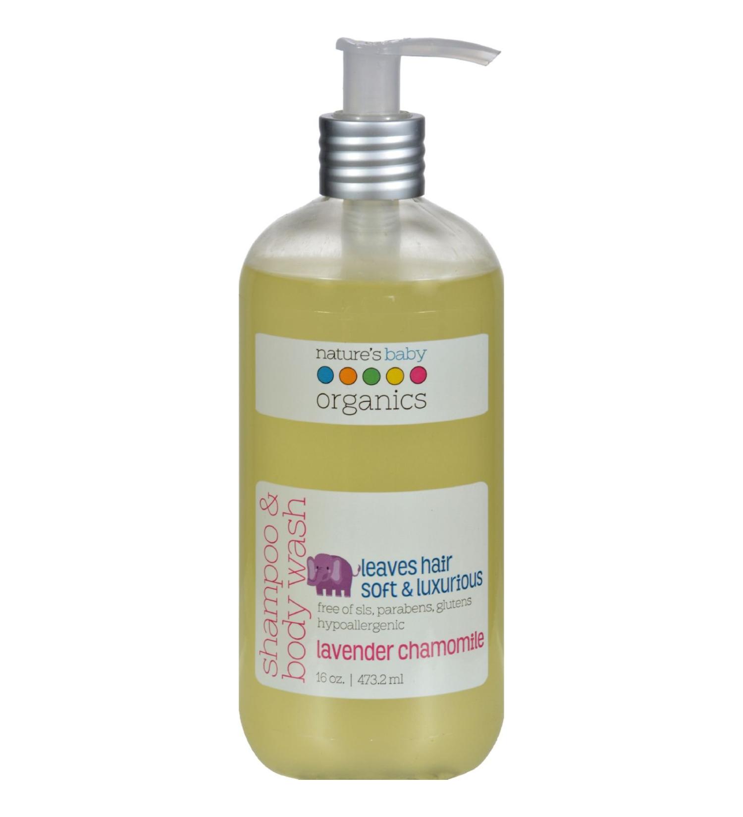 Nature's Baby Organics Shampoo & Body Wash Lavender Chamomile 16 oz (473.2 ml)