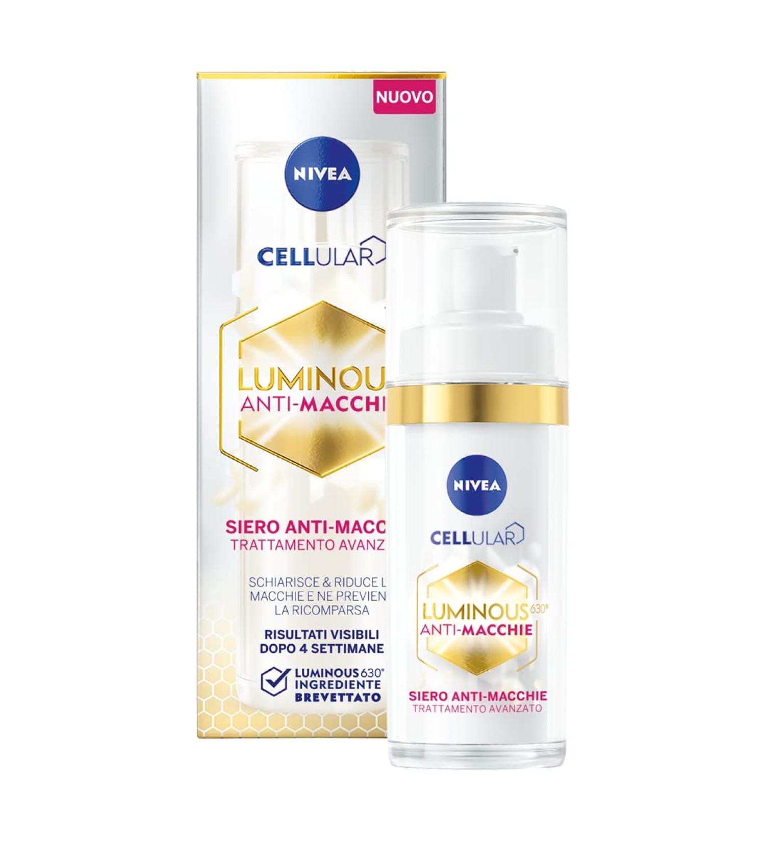 Beiersdorf NIVEA Luminous630 AntiBlemish Facial Serum Advanced Treatment 30 ml AntiBlemish Facial Serum for Radiant Skin Facial Serum Hyaluronic Acid and Patented Thiamidol for All Types - Buy Online on GoSupps.com