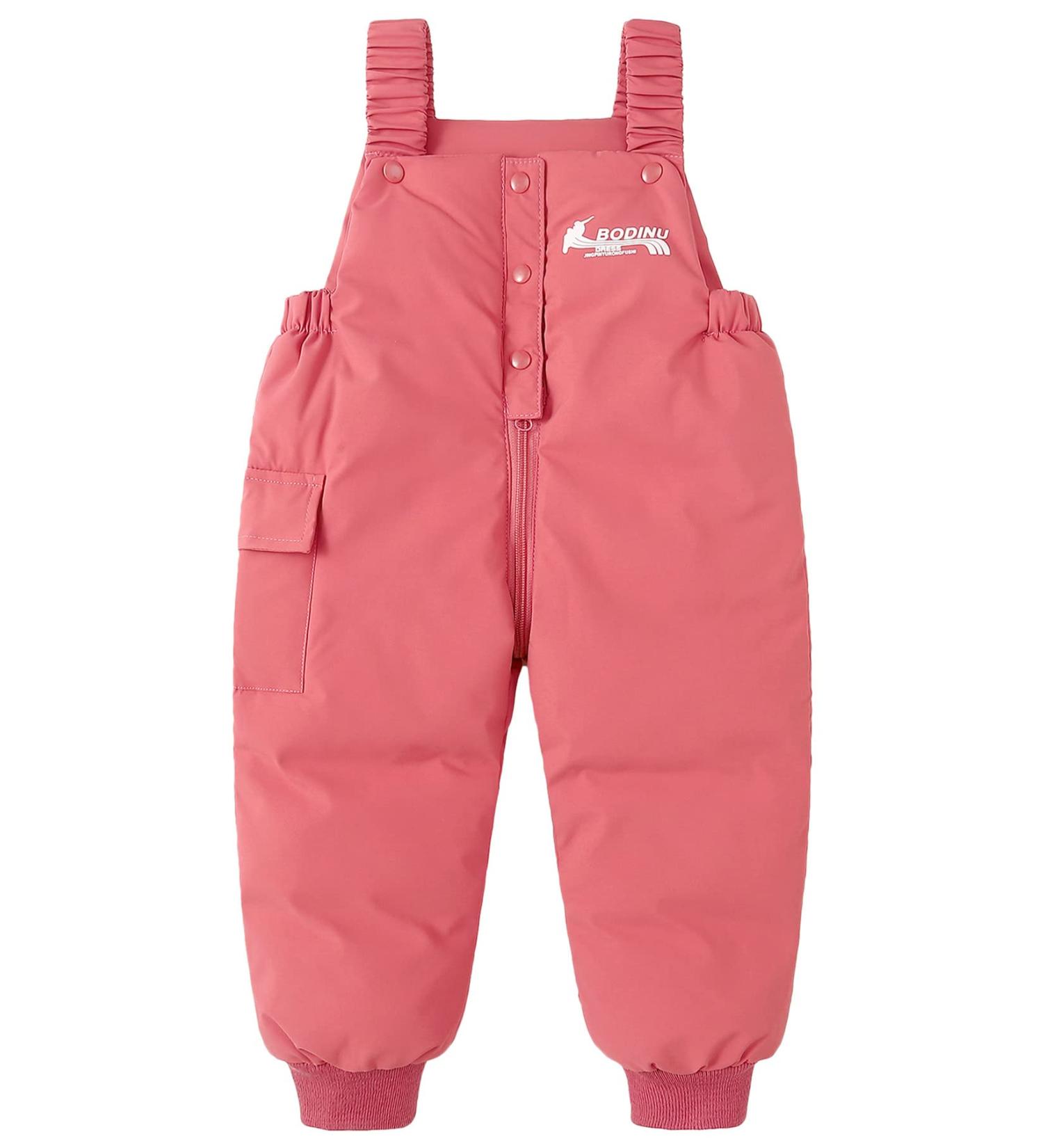 Happy Cherry Baby Winter Pants - Unisex Newborn Overall Ski Trousers for Infants - Windproof & Padded Snowsuit Bottoms - Elastic Waist & Zipper - Pink - Size 80 - Buy Online on GoSupps.com