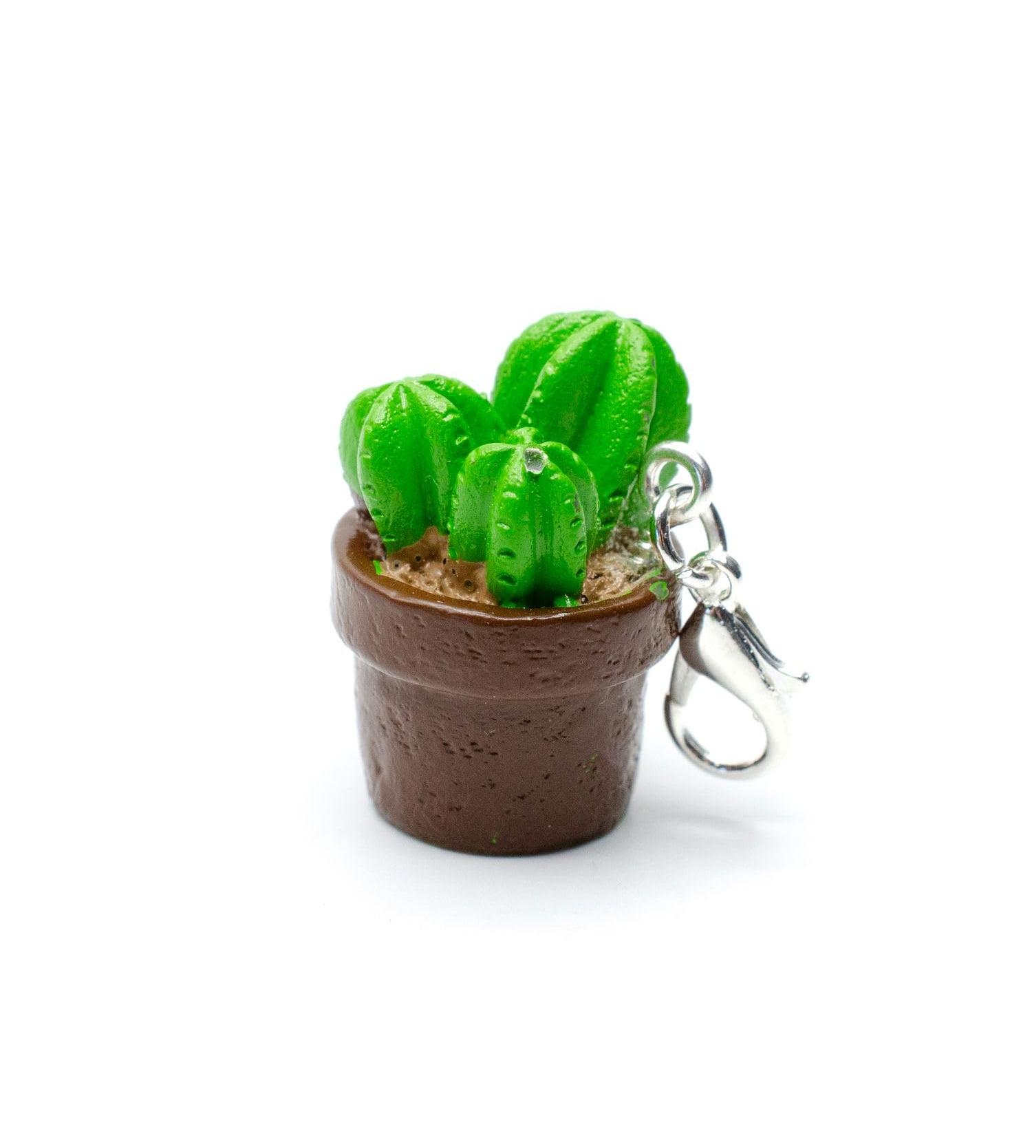 Handmade Cactus Charm Zipper Puller | Unique Silver-Plated Pendant for Bracelets & Fashion Jewelry - Buy Online on GoSupps.com
