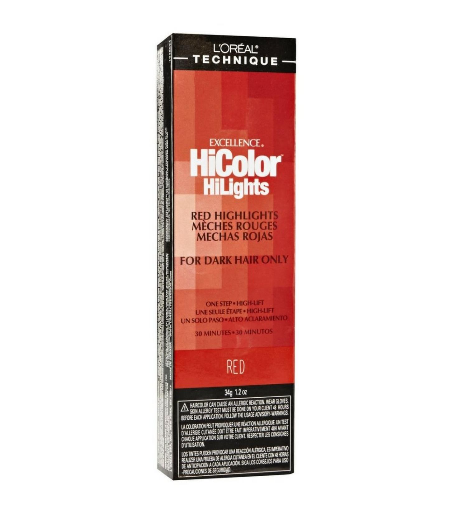 L'Oreal Excel Hicolor Highlights Red 34 g 3-pack Red Black 102 g (1-pack)