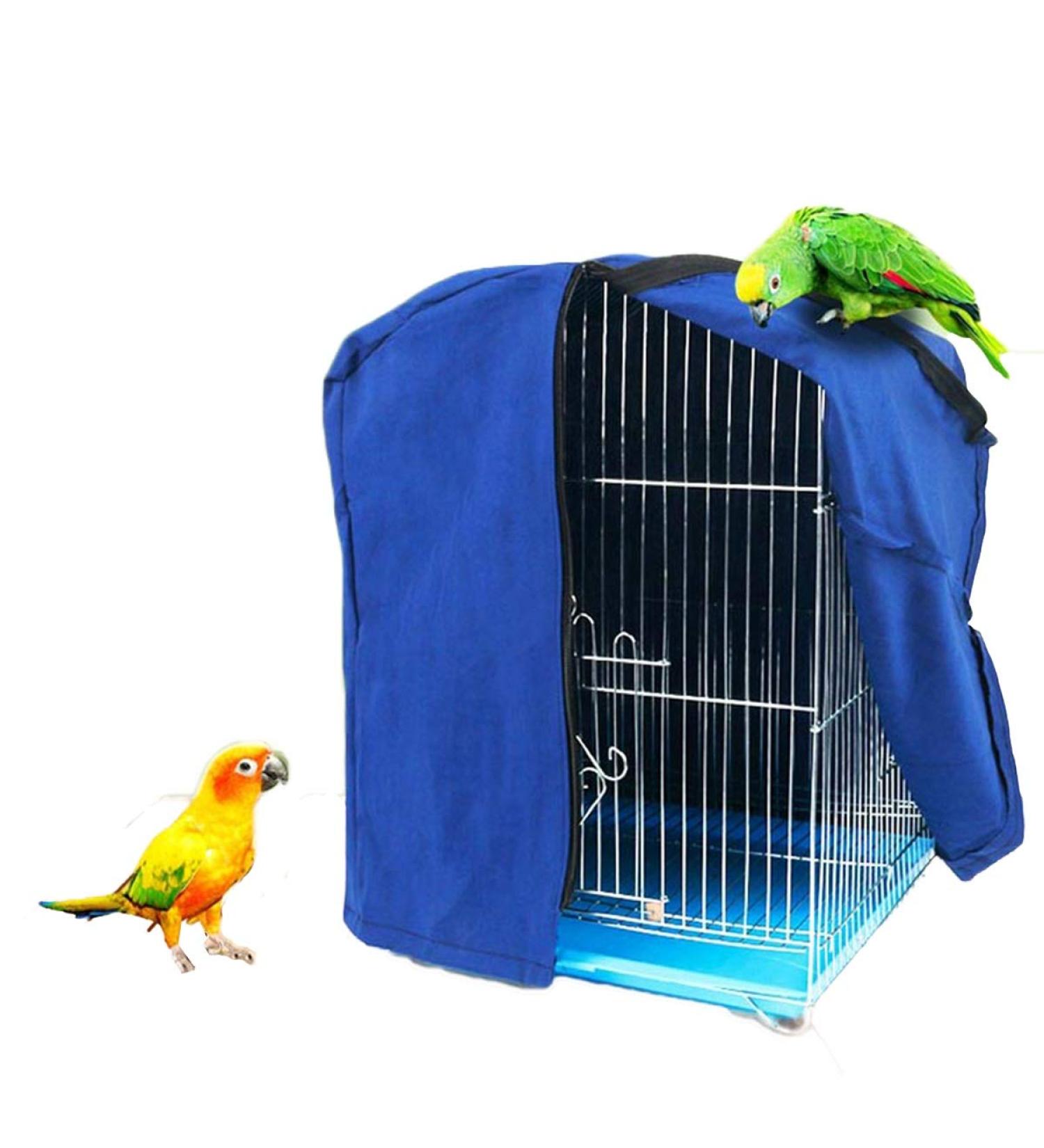 Bonaweite Blue Bird Parrot Cage Cover - Windproof & Light-Proof Sleep Solution | Night Accessories Cloth - Reduces Distractions Without Cage - Buy Online on GoSupps.com