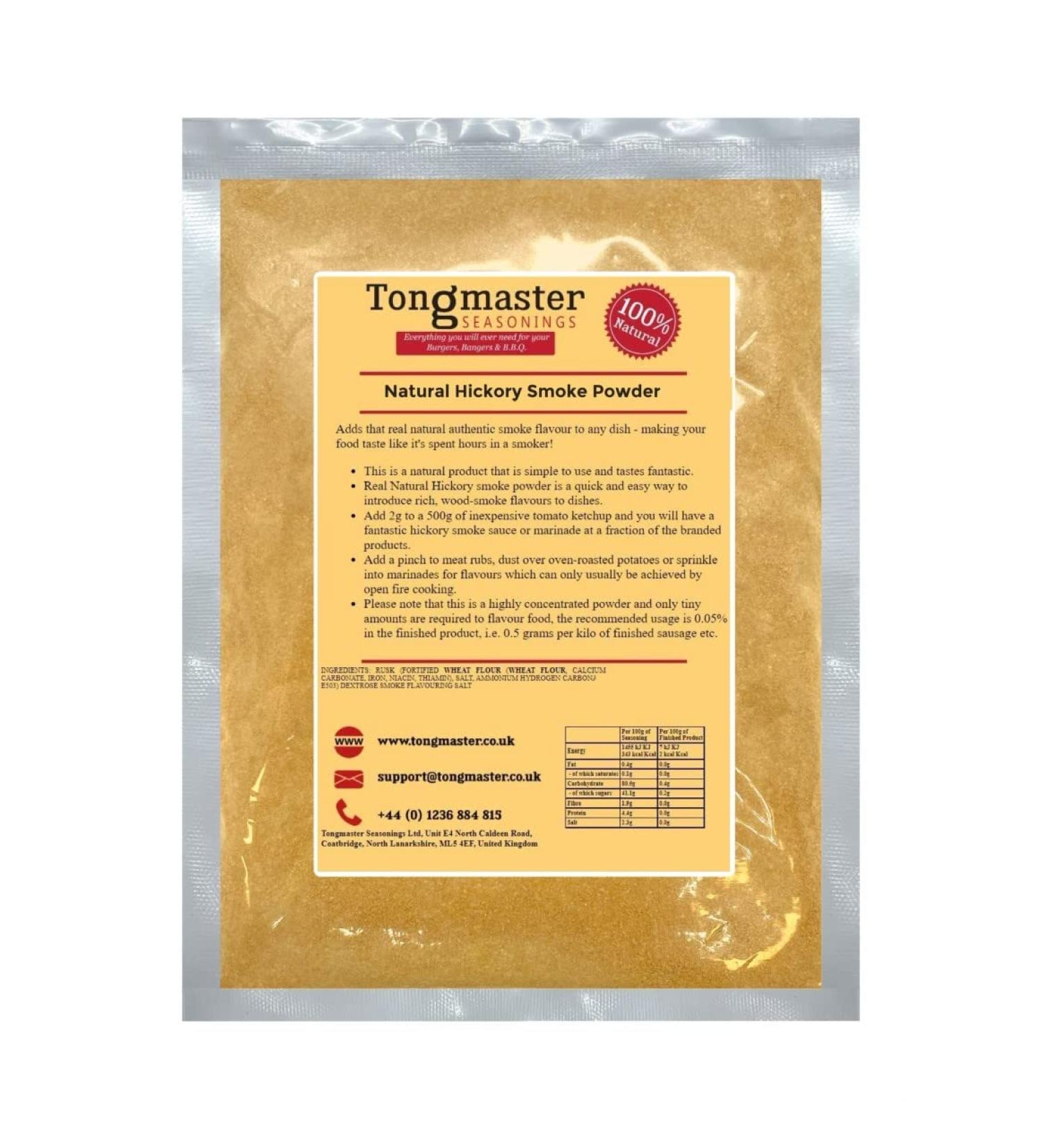 Natural Hickory Smoke Powder - 500g (Add a Pinch to Meat rubs or Sprinkle into marinades)