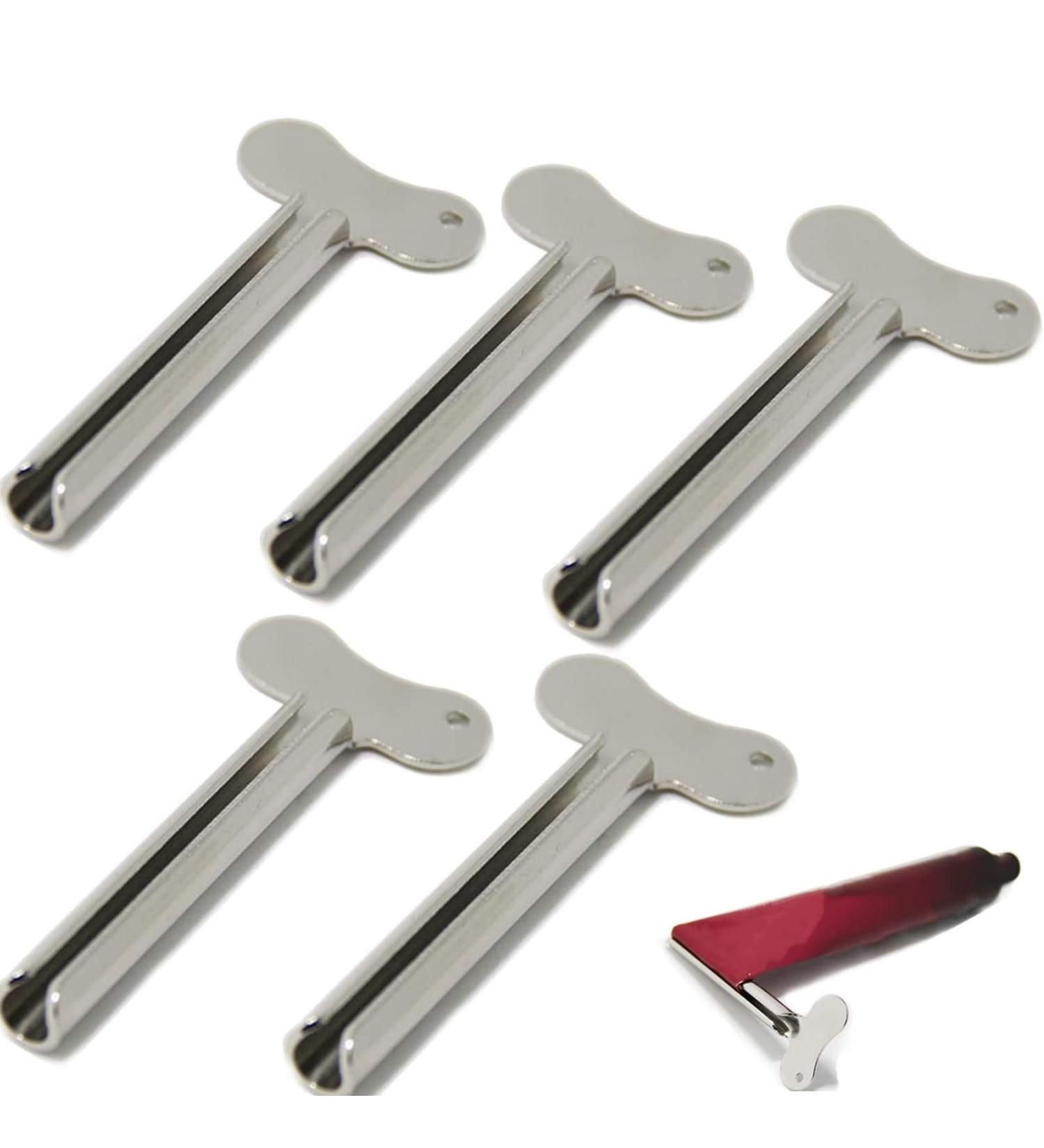 WarmShine Metal Tube Toothpaste Squeezer Key - 5 Pack Tube Wringer for Hair Color Dye, Hand Cream, Cosmetics, Paint Tube - Buy Online on GoSupps.com
