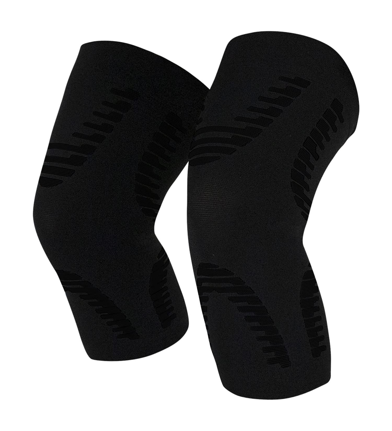 Vive Knee Compression Sleeves - Support for ACL, PCL, Meniscus, Patella Pain - for Weightlifting, Running - XX-Large Black - Buy Online on GoSupps.com