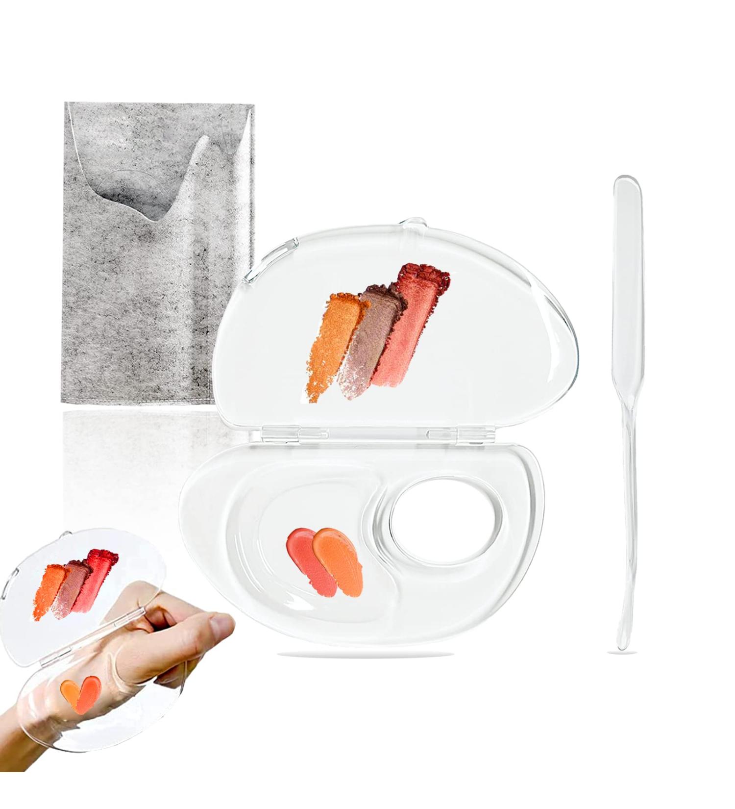Penugo Acrylic 180 Degree Folding Makeup Mixing Palette with Spatula Tool - Transparent Facial Palette for Cosmetics - Buy Online on GoSupps.com