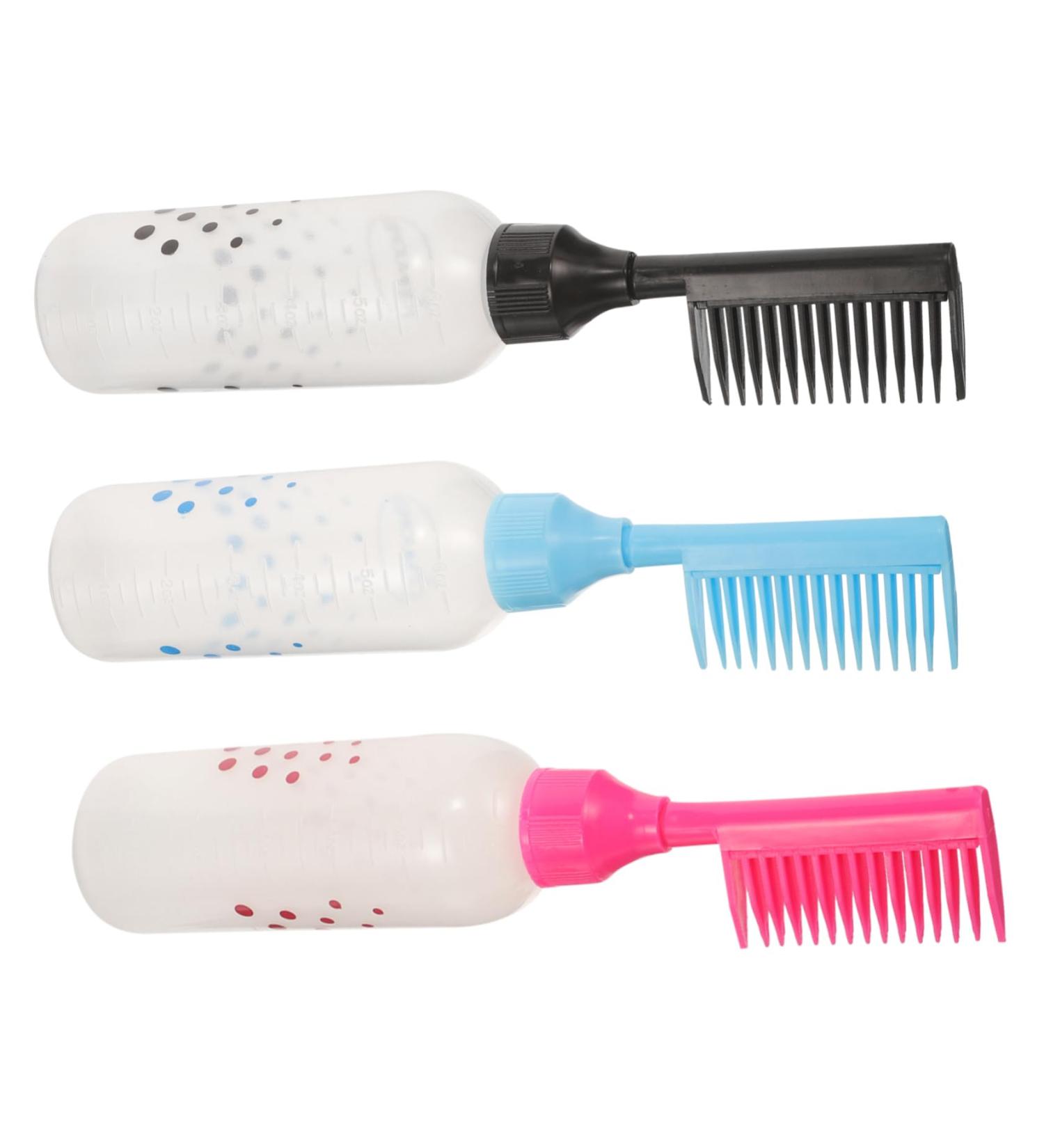 Homoyoyo 3 pi ces Bouteilles Applicatrices de Teinture Capillaire avec Peigne Lot de Flacons Faciles Presser pour Coloration et Soins des - Buy Online on GoSupps.com